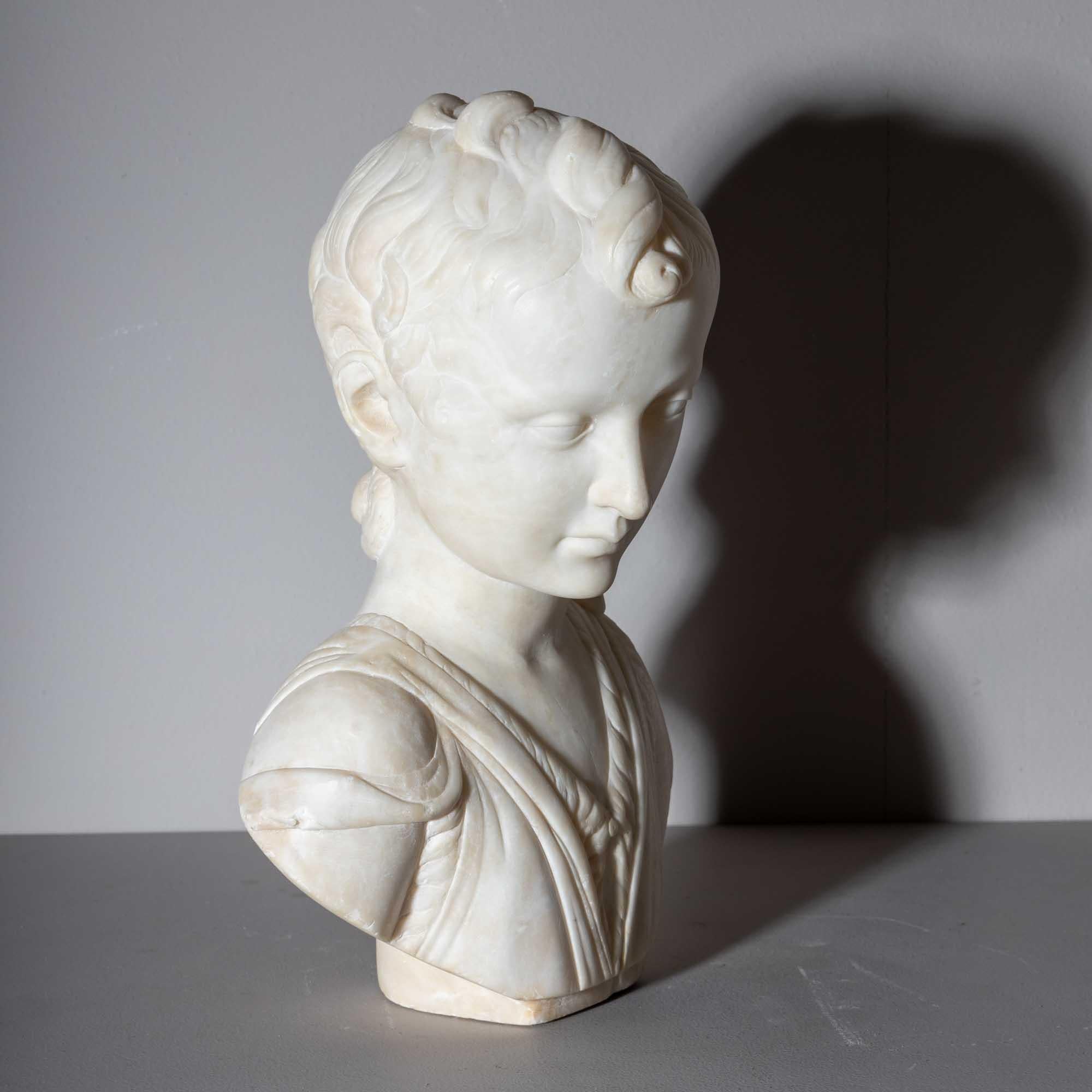 Bust of John the Baptist as Child in the manner of Karl Storck For Sale 1