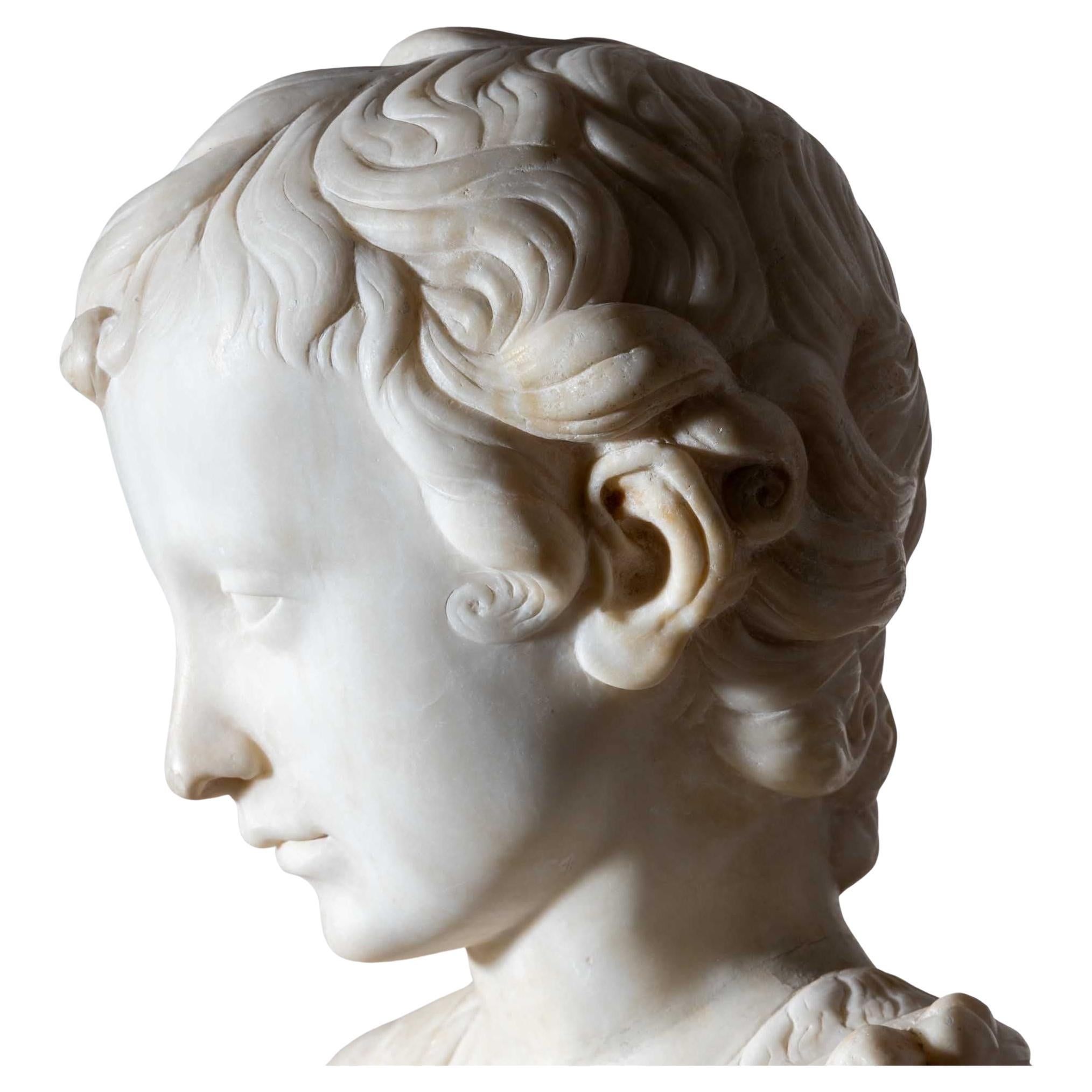Bust of John the Baptist as Child in the manner of Karl Storck  For Sale