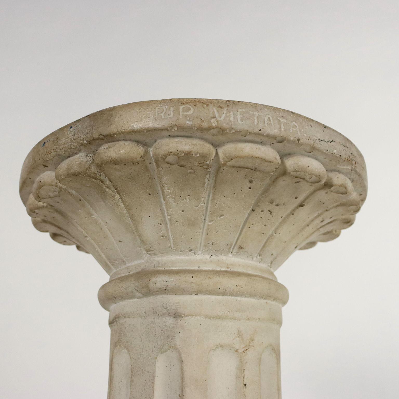 Bust of Julius Caesar with Concrete Column, Italy Late 19th – Early 20th Century 9