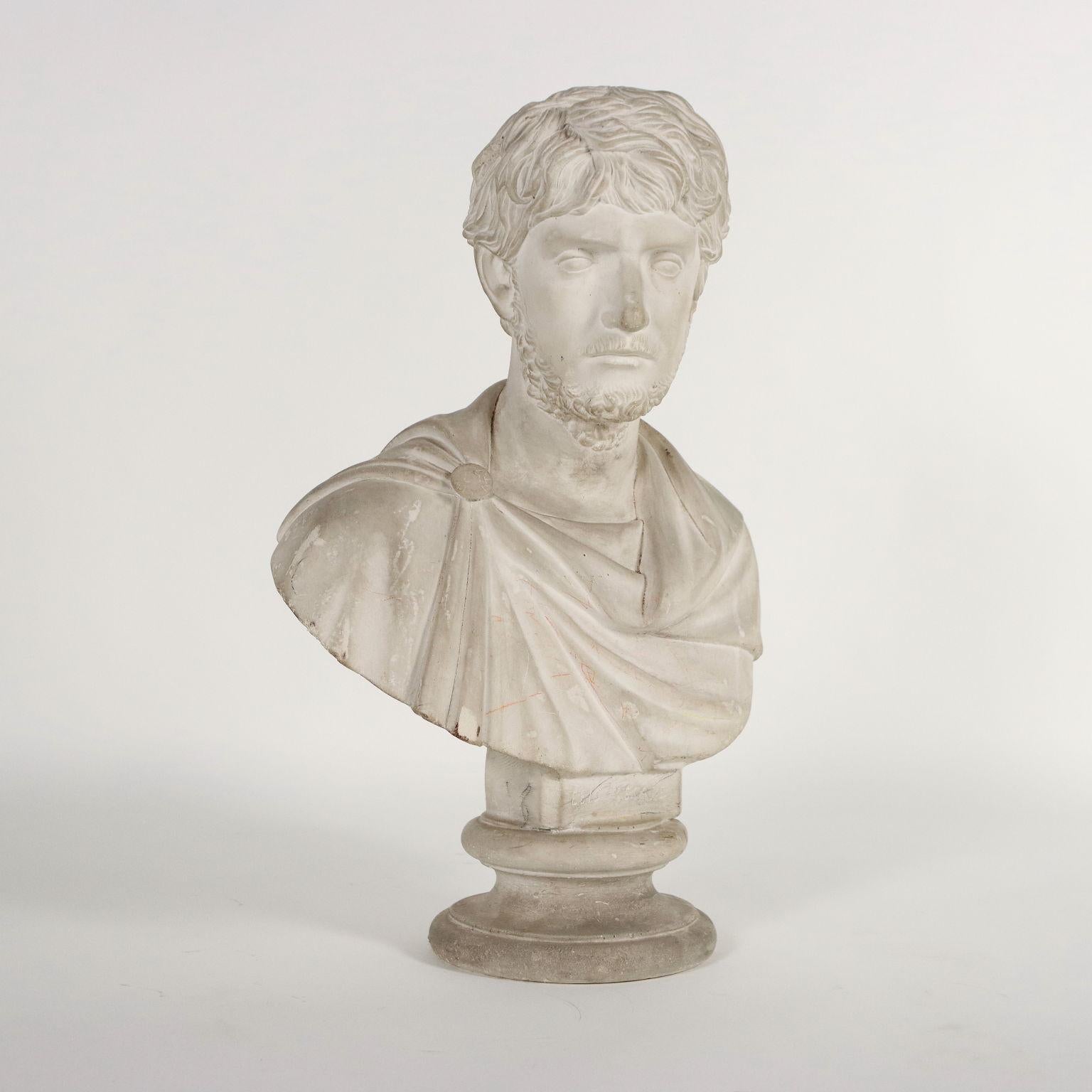 Other Bust of Julius Caesar with Concrete Column, Italy Late 19th – Early 20th Century