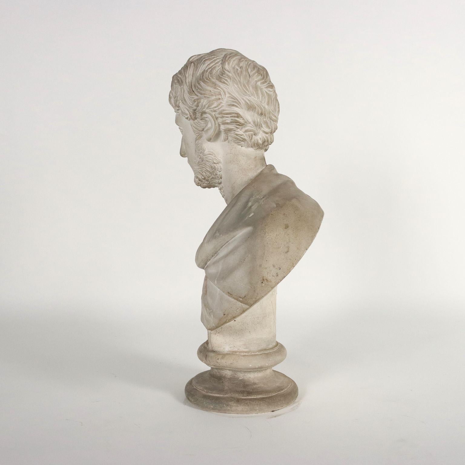 Bust of Julius Caesar with Concrete Column, Italy Late 19th – Early 20th Century 1