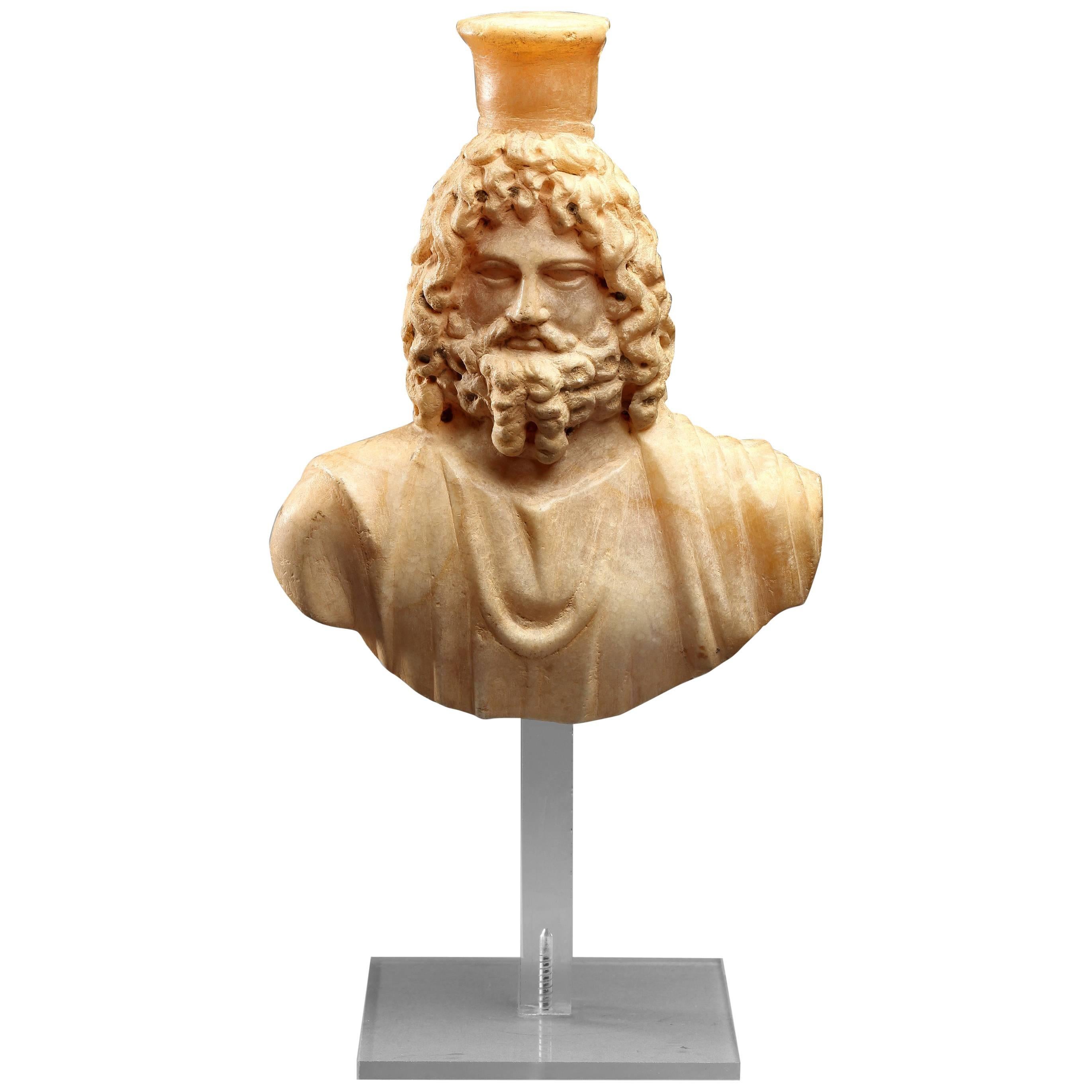 Bust of Jupiter Serapis, Roman Art, 1st Century AD For Sale