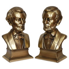 "Bust of Lincoln" Bookends by Philadelphia Manufacturing Co, a Pair