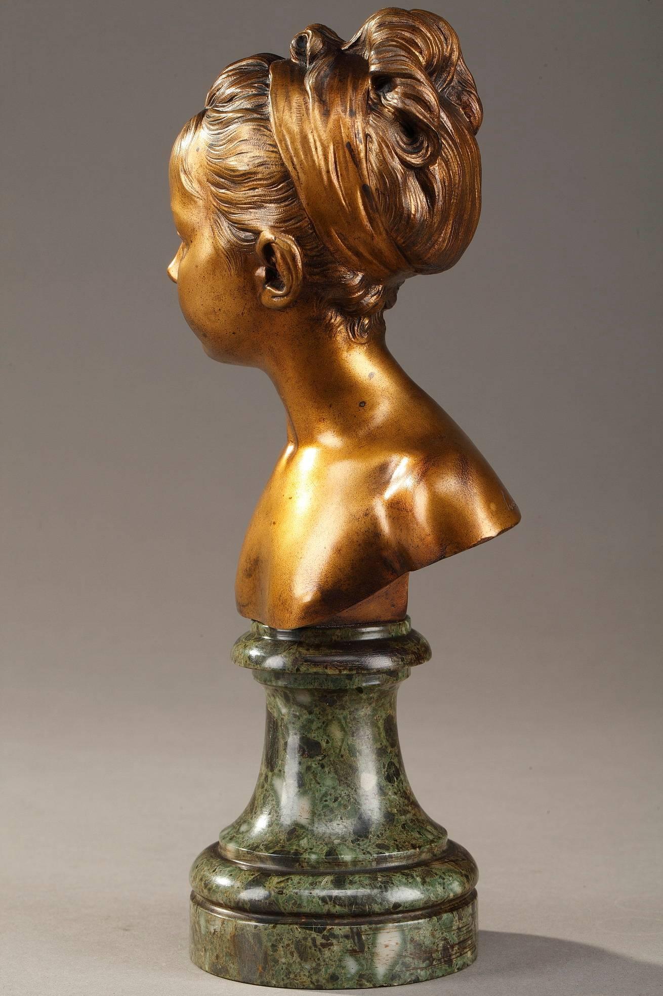 Neoclassical Bust of Louise Brongniart after Jean-Antoine Houdon French, 1741-1828
