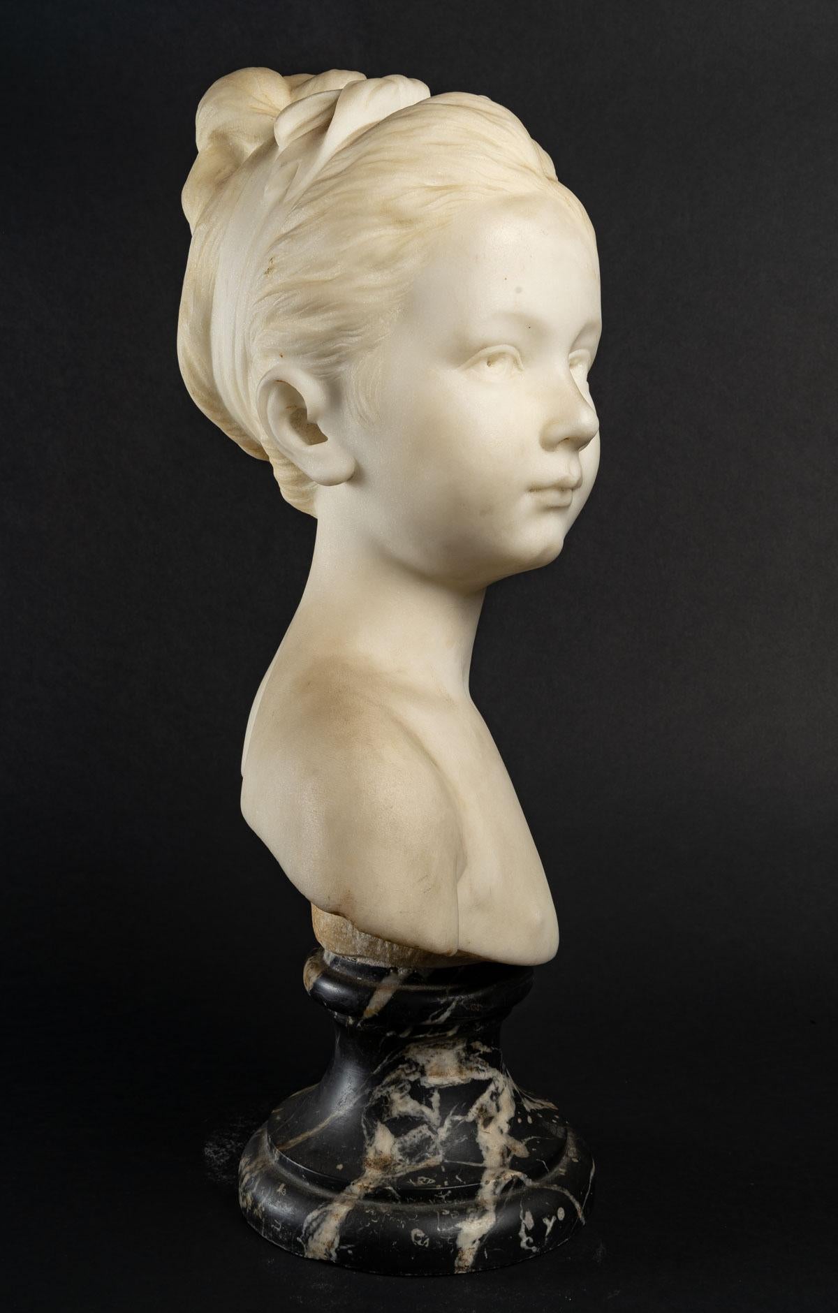 French Bust of Louise Brongniart by Jean-Antoine Houdon