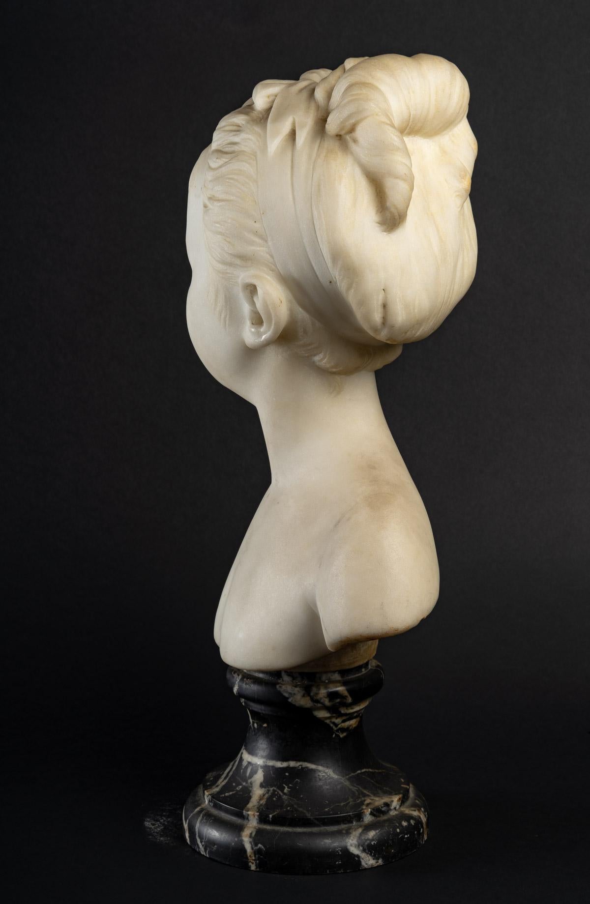 Marble Bust of Louise Brongniart by Jean-Antoine Houdon