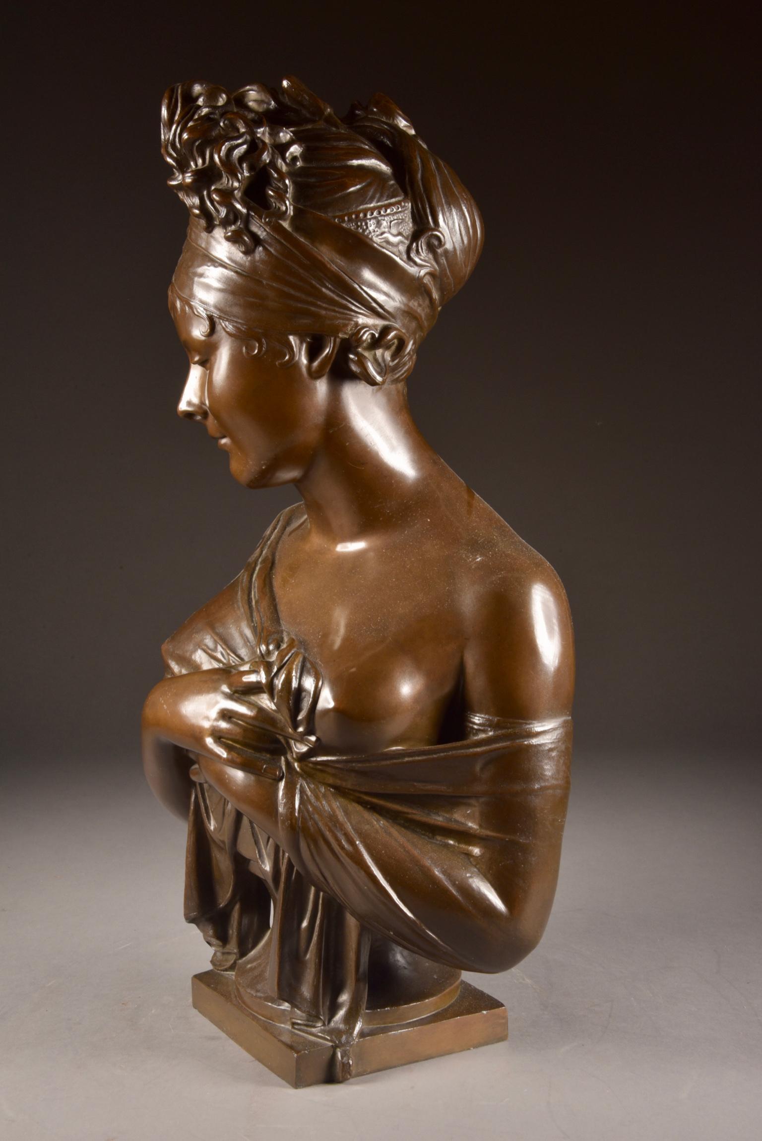 Bust of Madame Récamier, After Jean, Antoine Houdon ‘1741-1828’ For Sale 4