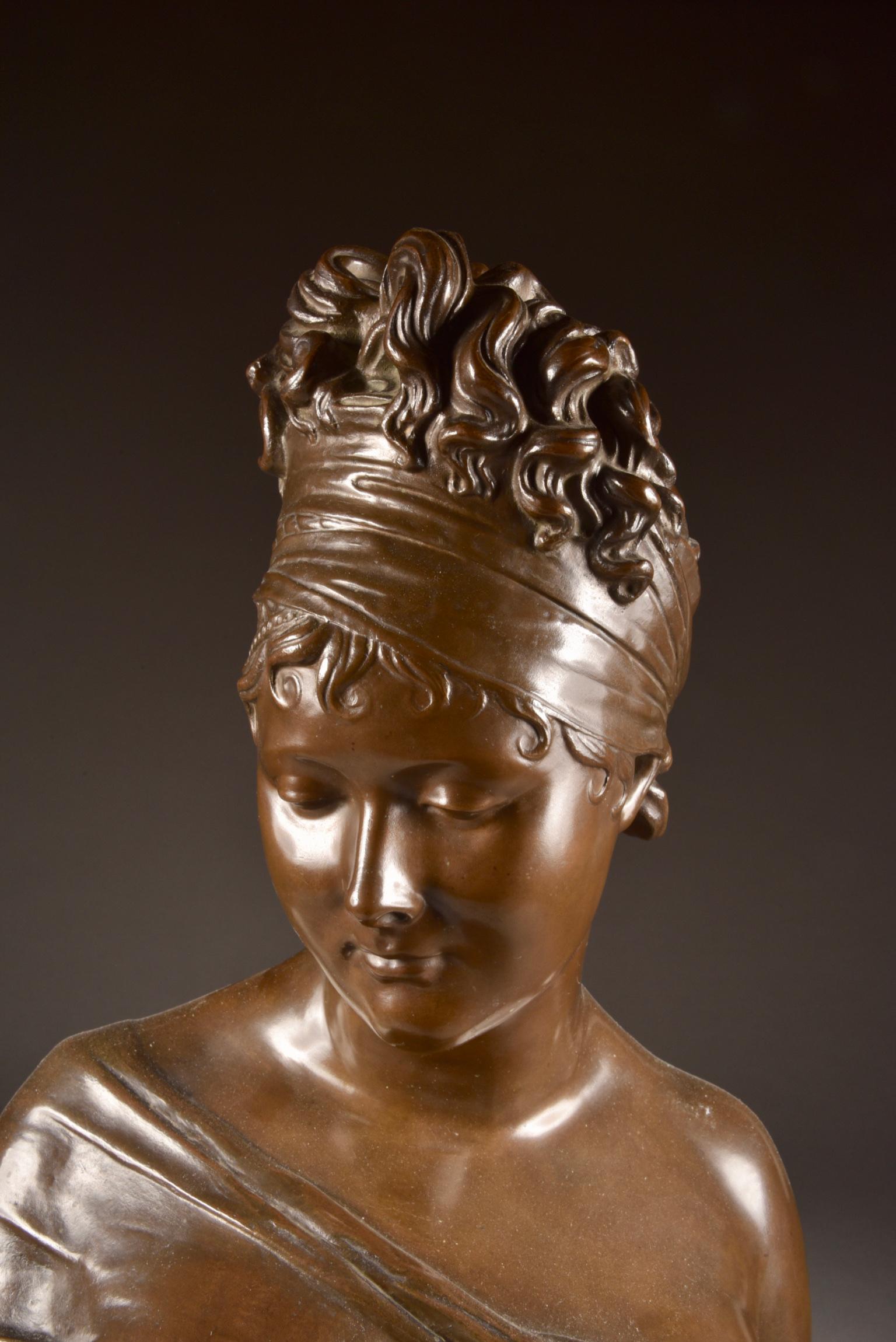 Bust of Madame Récamier, After Jean, Antoine Houdon ‘1741-1828’ For Sale 1