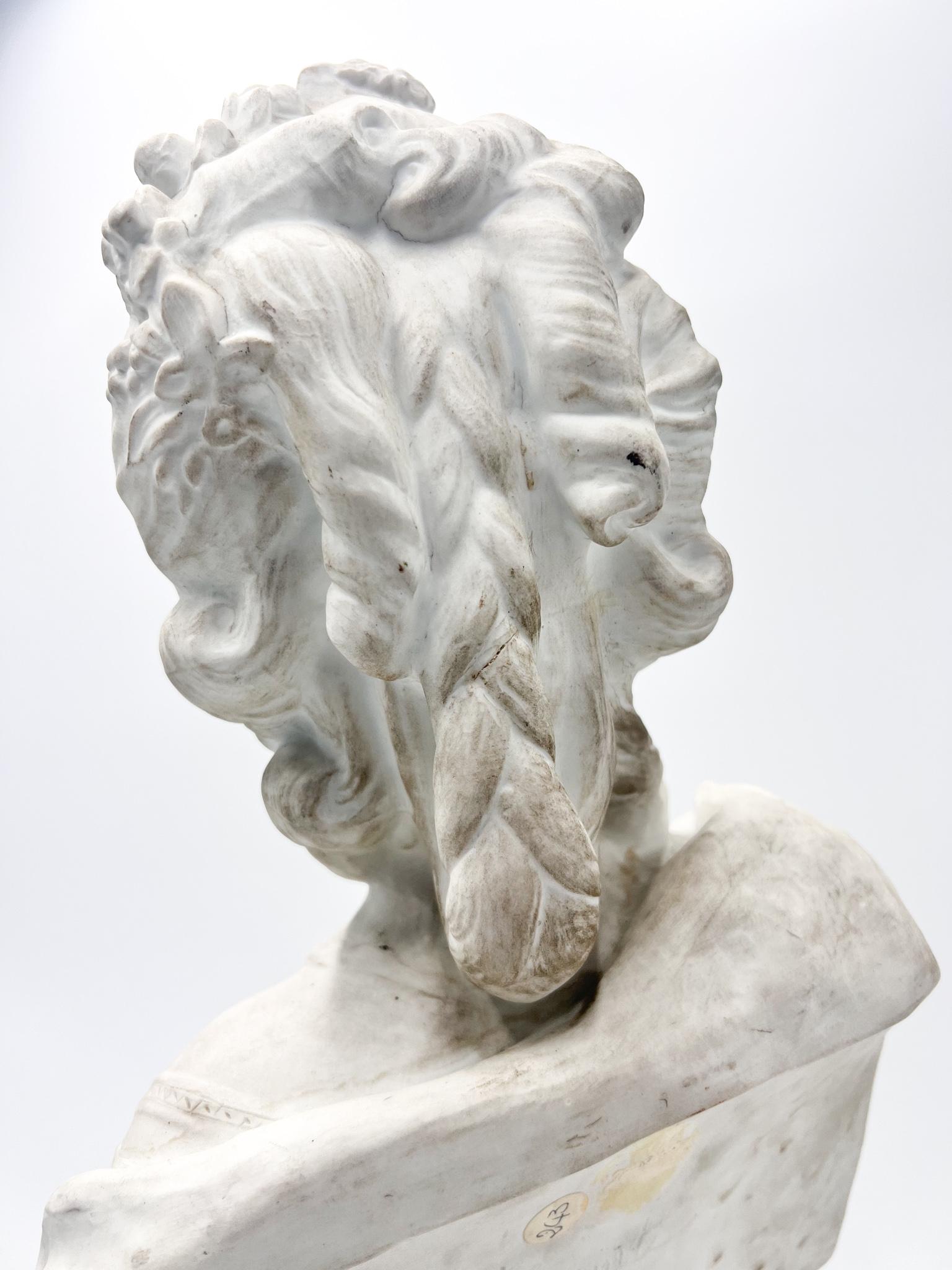 Mid-20th Century Bust of Marie Antoinette in Sevres Ceramic from the 1940s