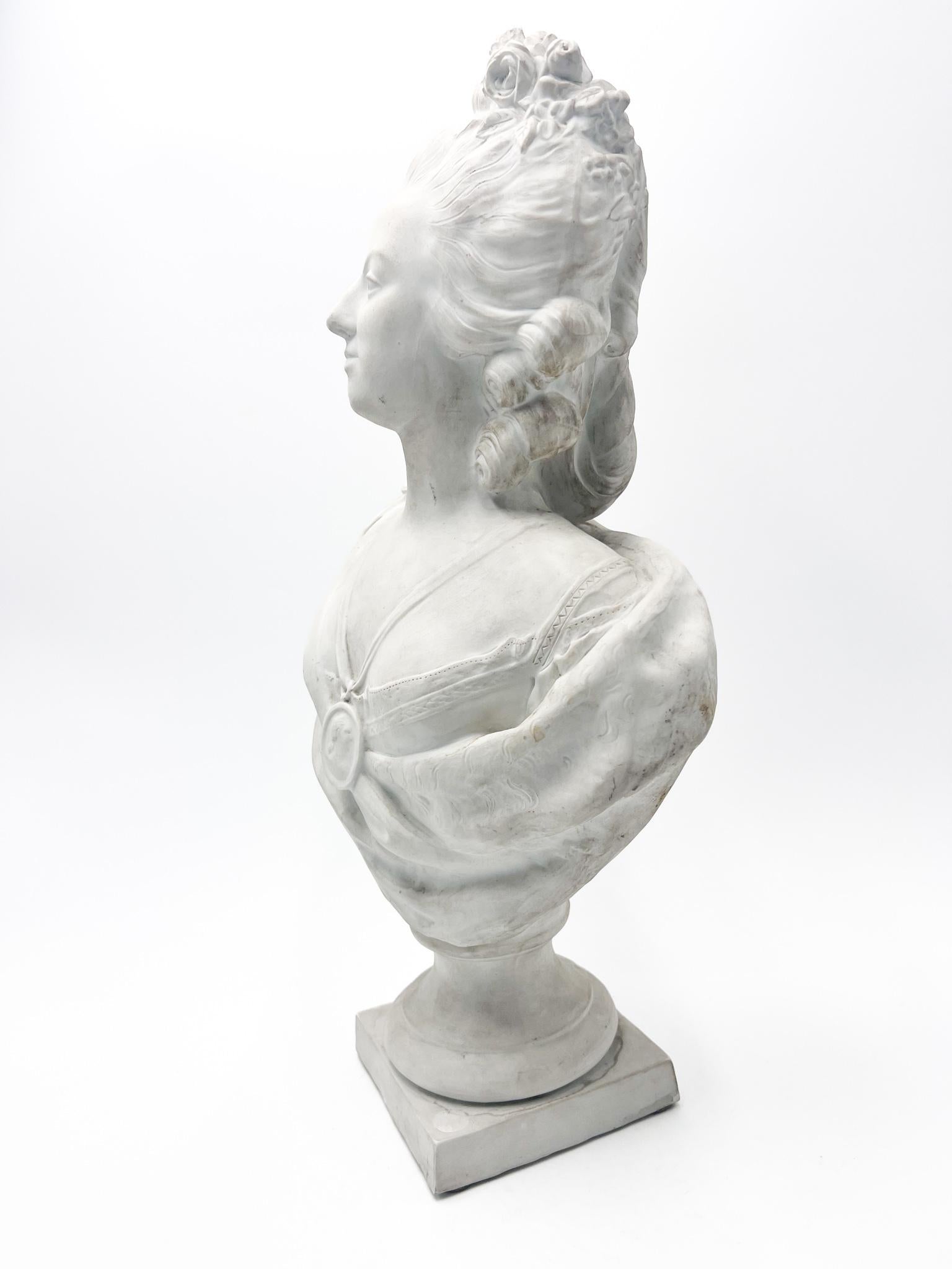 Bust of Marie Antoinette in Sevres Ceramic from the 1940s 1