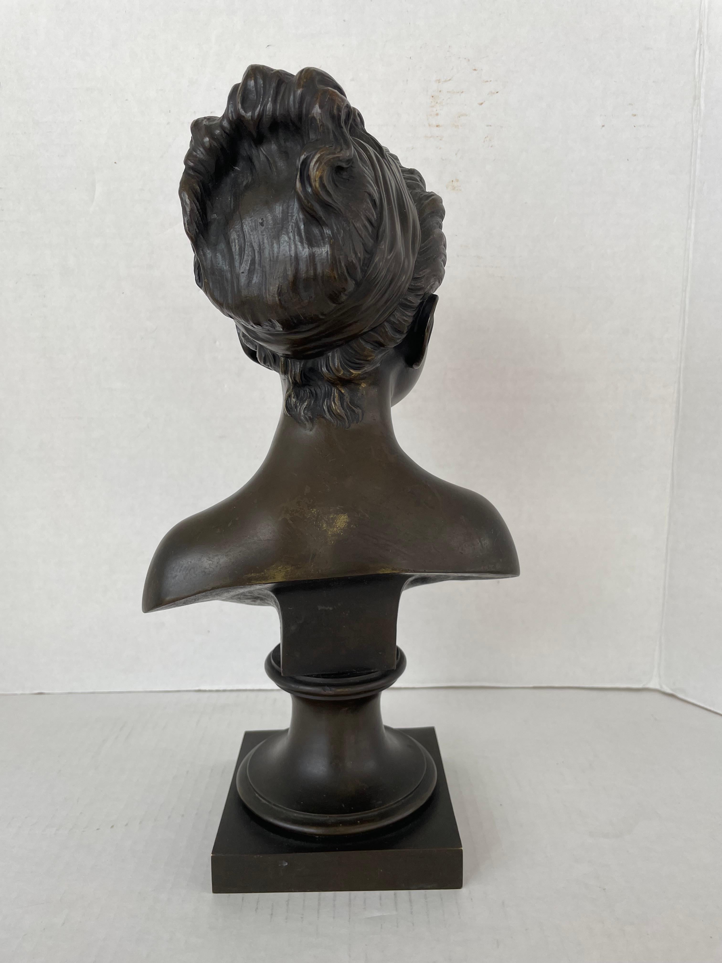 19th Century Bust of Marie Louise Brongniart after Jean Antoine Houdin For Sale