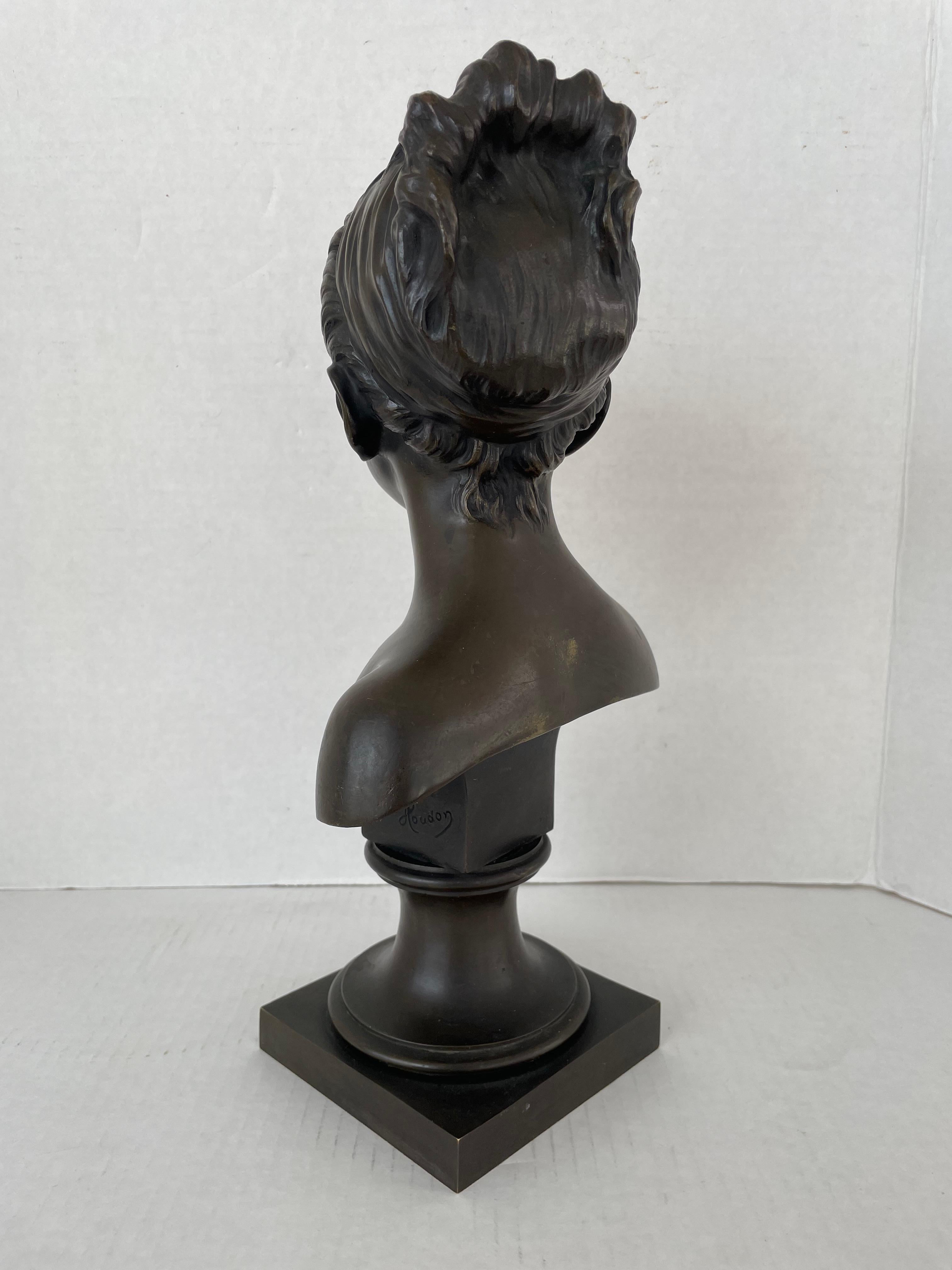 Bronze Bust of Marie Louise Brongniart after Jean Antoine Houdin For Sale