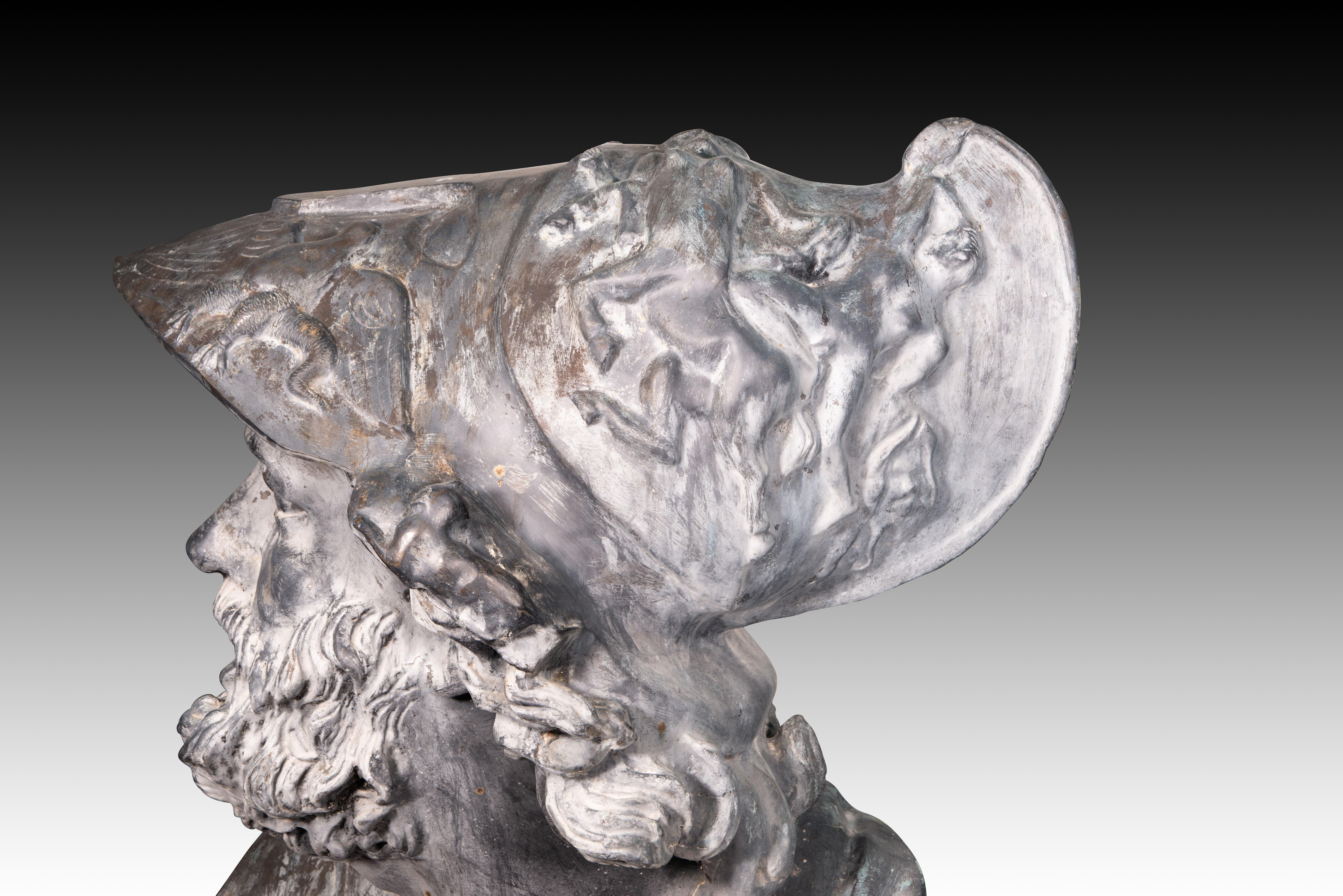 Buste de Menelaus ou Ajax (Pasquino Groupe). Bronze. 20e siècle. en vente 5