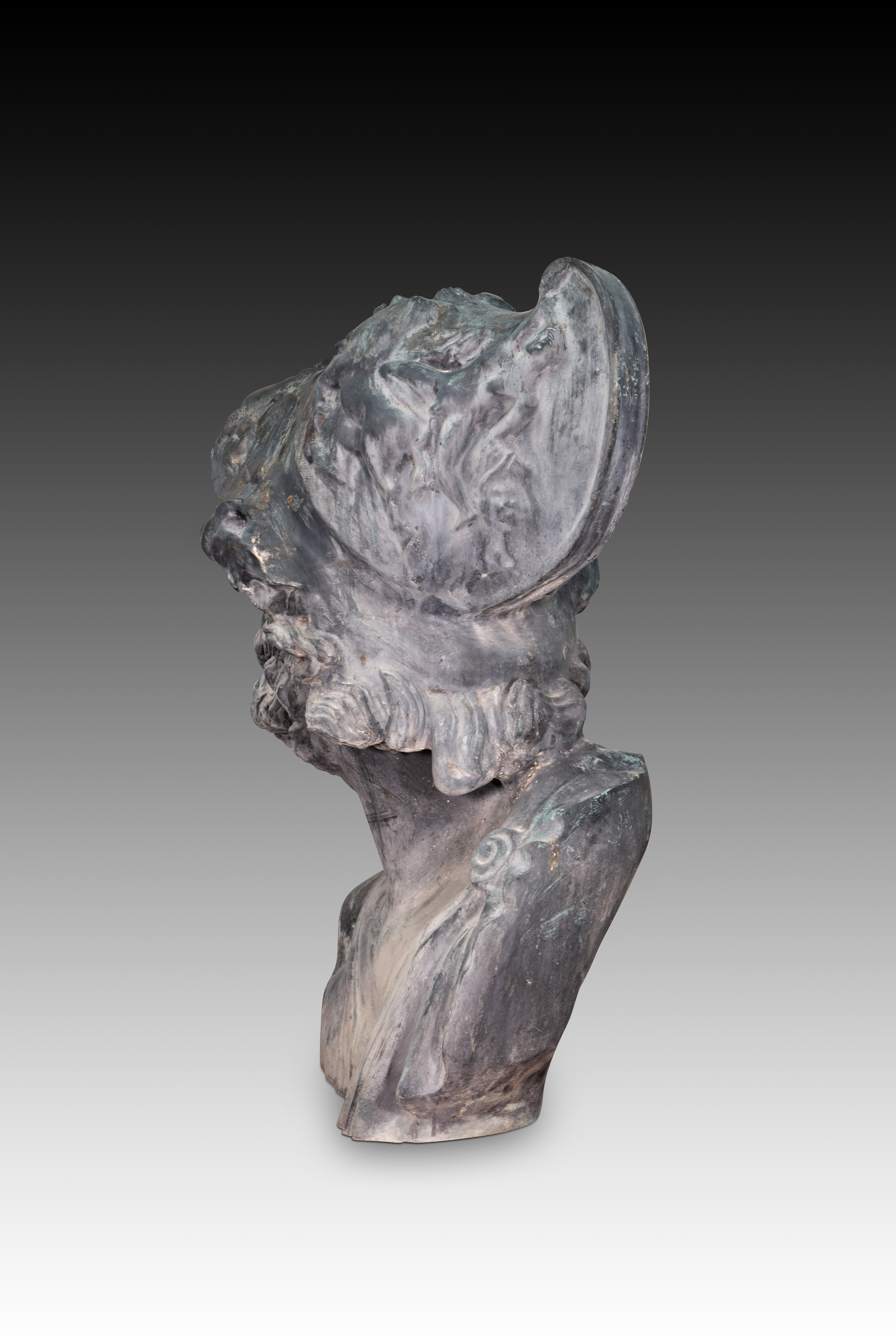 Buste de Menelaus ou Ajax (Pasquino Groupe). Bronze. 20e siècle. Bon état - En vente à Madrid, ES