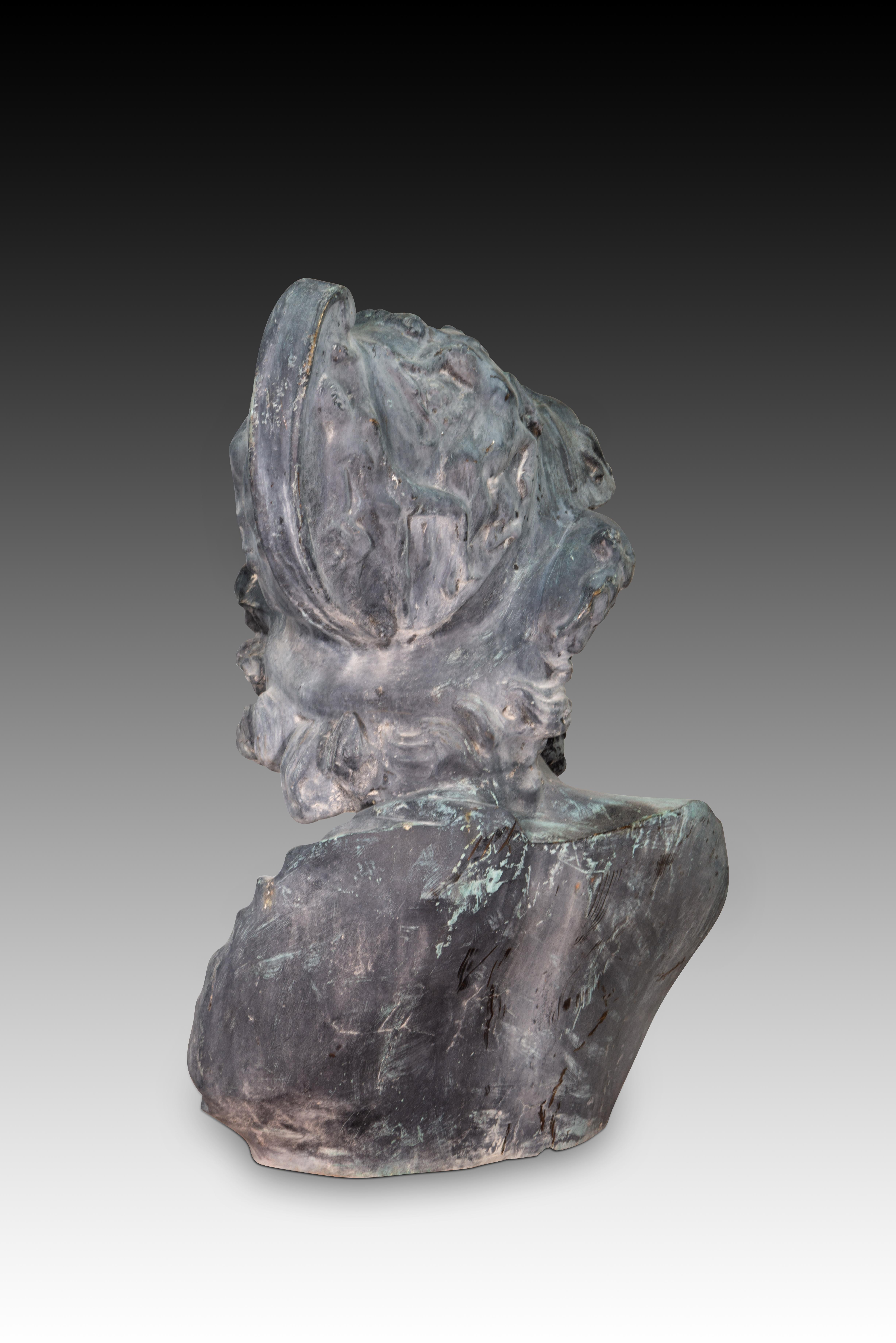 20ième siècle Buste de Menelaus ou Ajax (Pasquino Groupe). Bronze. 20e siècle. en vente