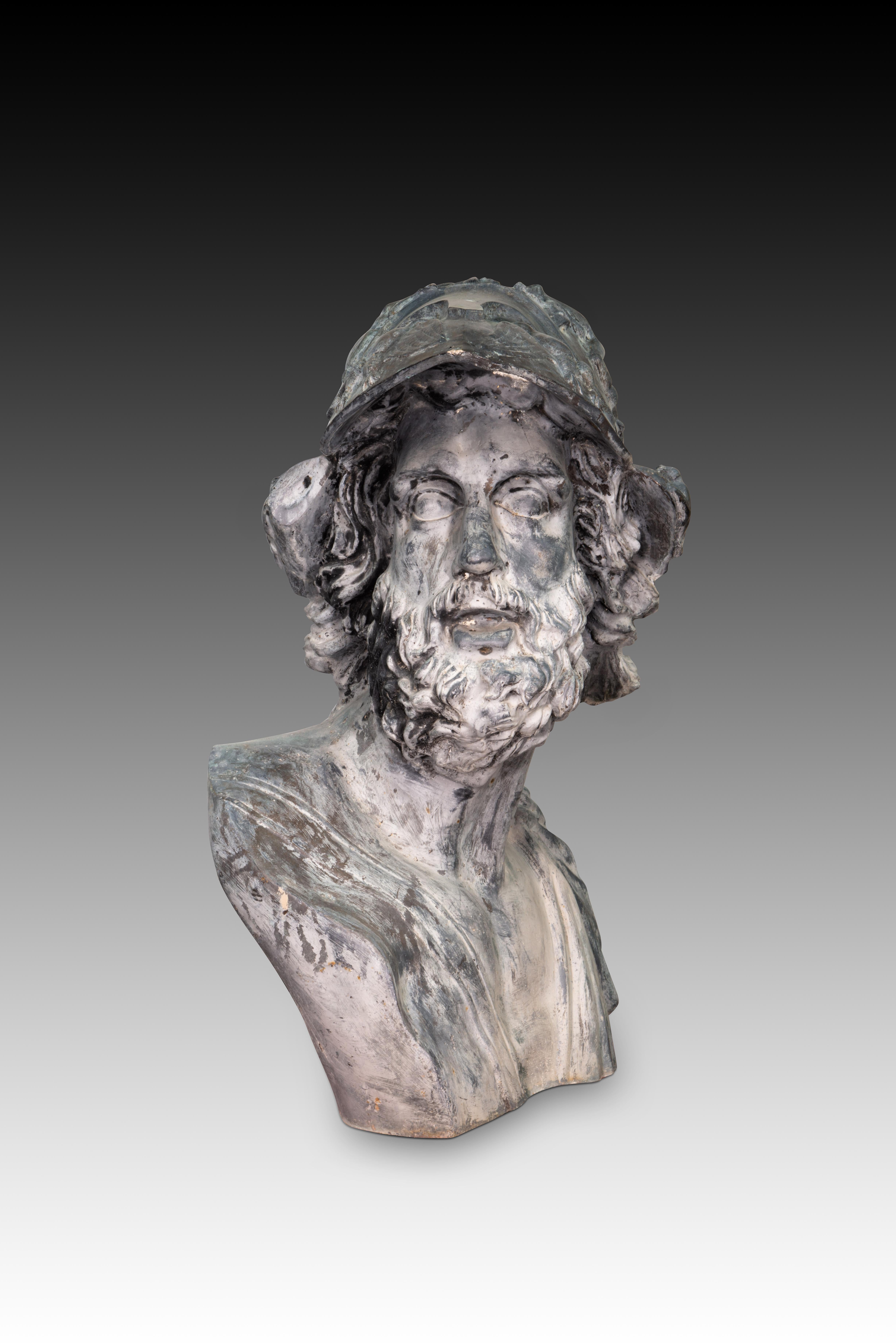 Buste de Menelaus ou Ajax (Pasquino Groupe). Bronze. 20e siècle. en vente 3