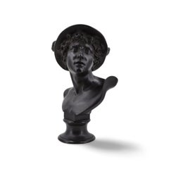 Bust of Mercury in Black Basalt. Wedgwood C1820.