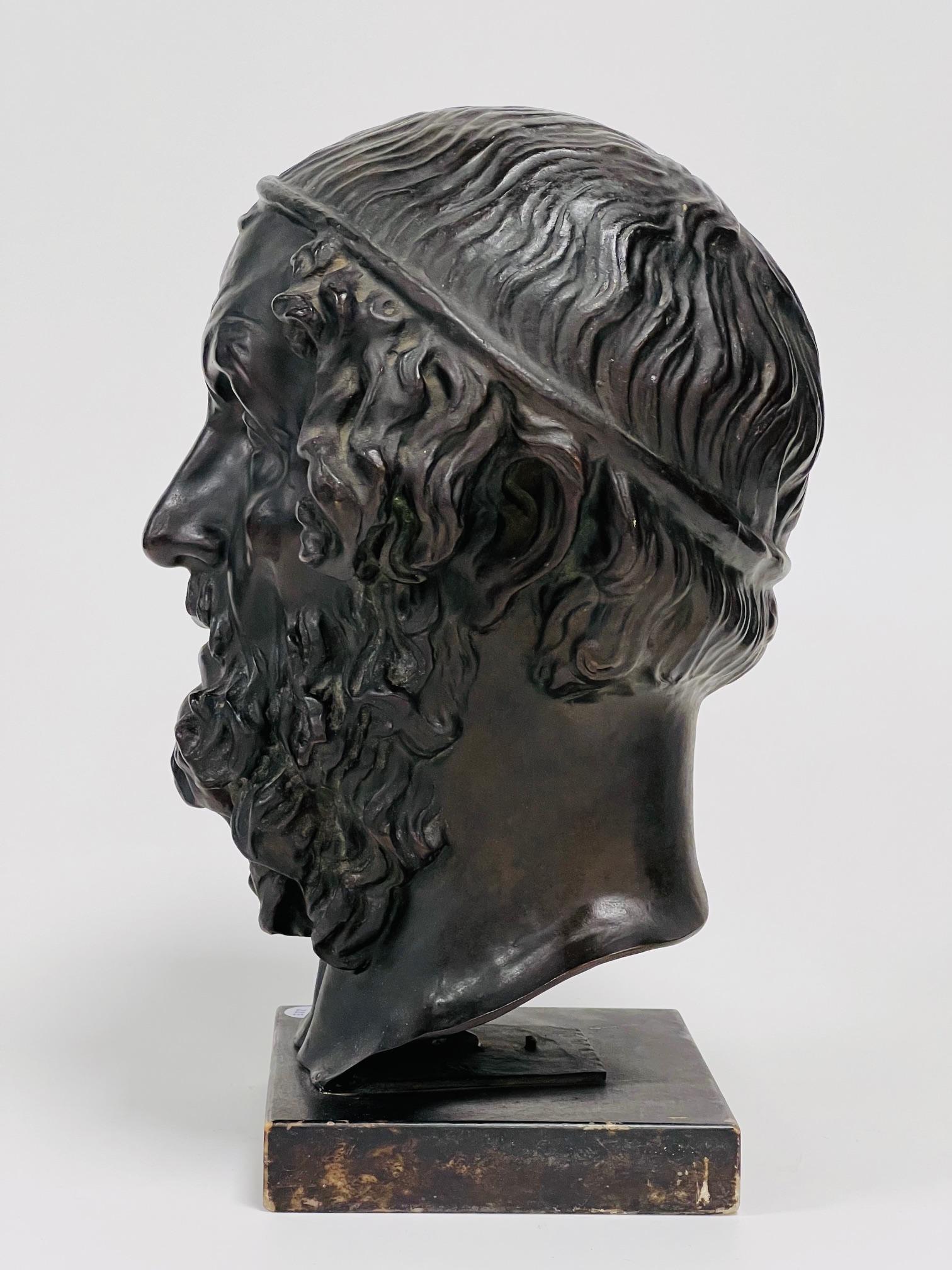 Incredibile busto in bronzo di dimensioni monumentali raffigurante Platao, circa 1850 