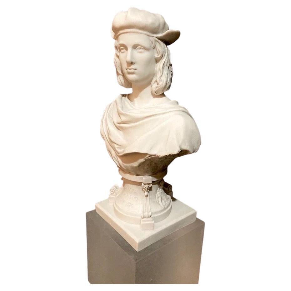 Busto de Rafael - Escultura de artista renacentista del siglo XX Mármol en venta