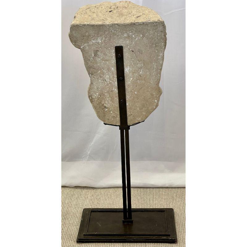 Mid-20th Century Bust of Roman or Greek Man, Venetian Style, Metal Stand, Sculpture, 20th C.