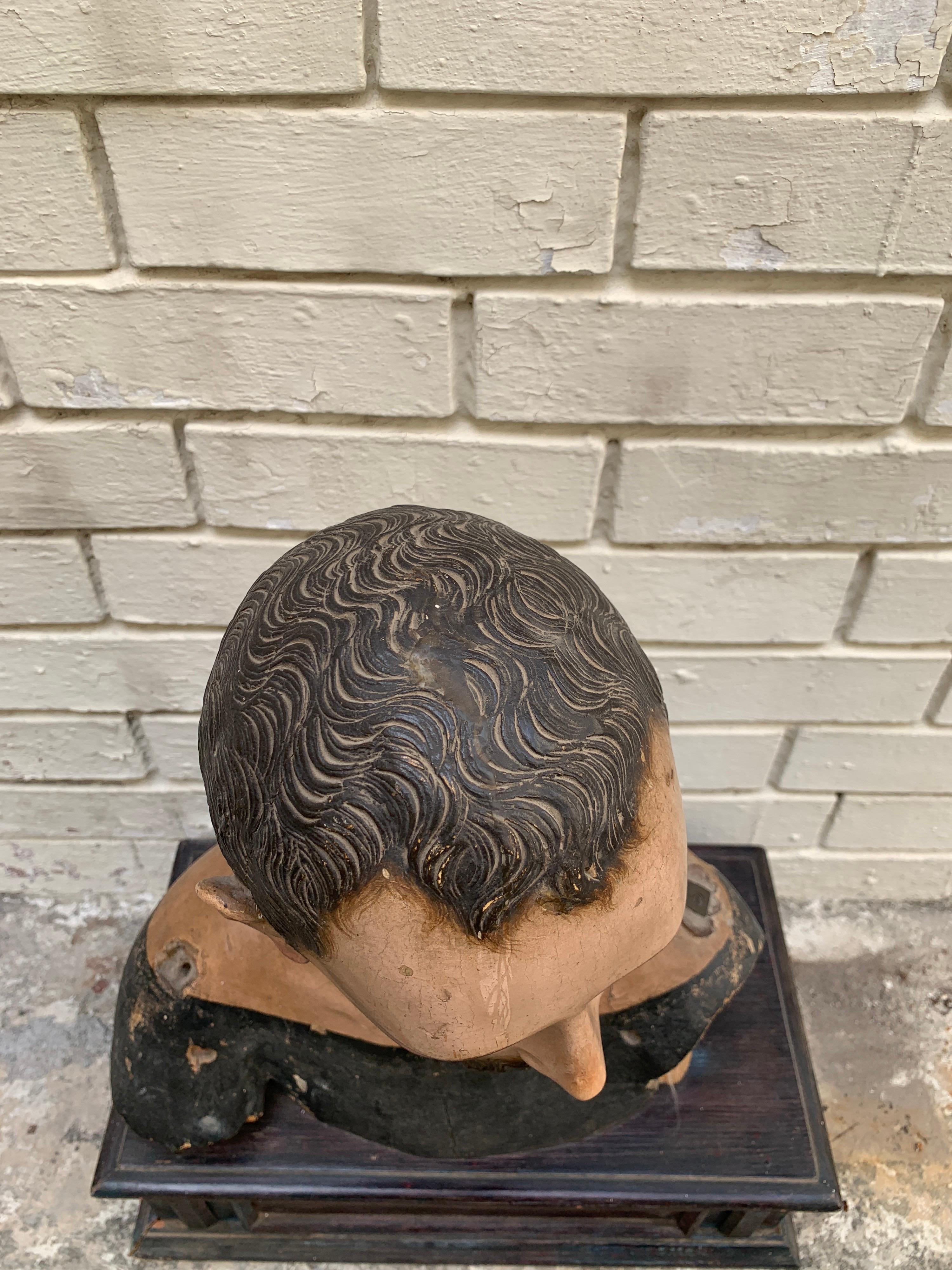 Spanish Colonial Bust of Saint Ignatius of Loyola