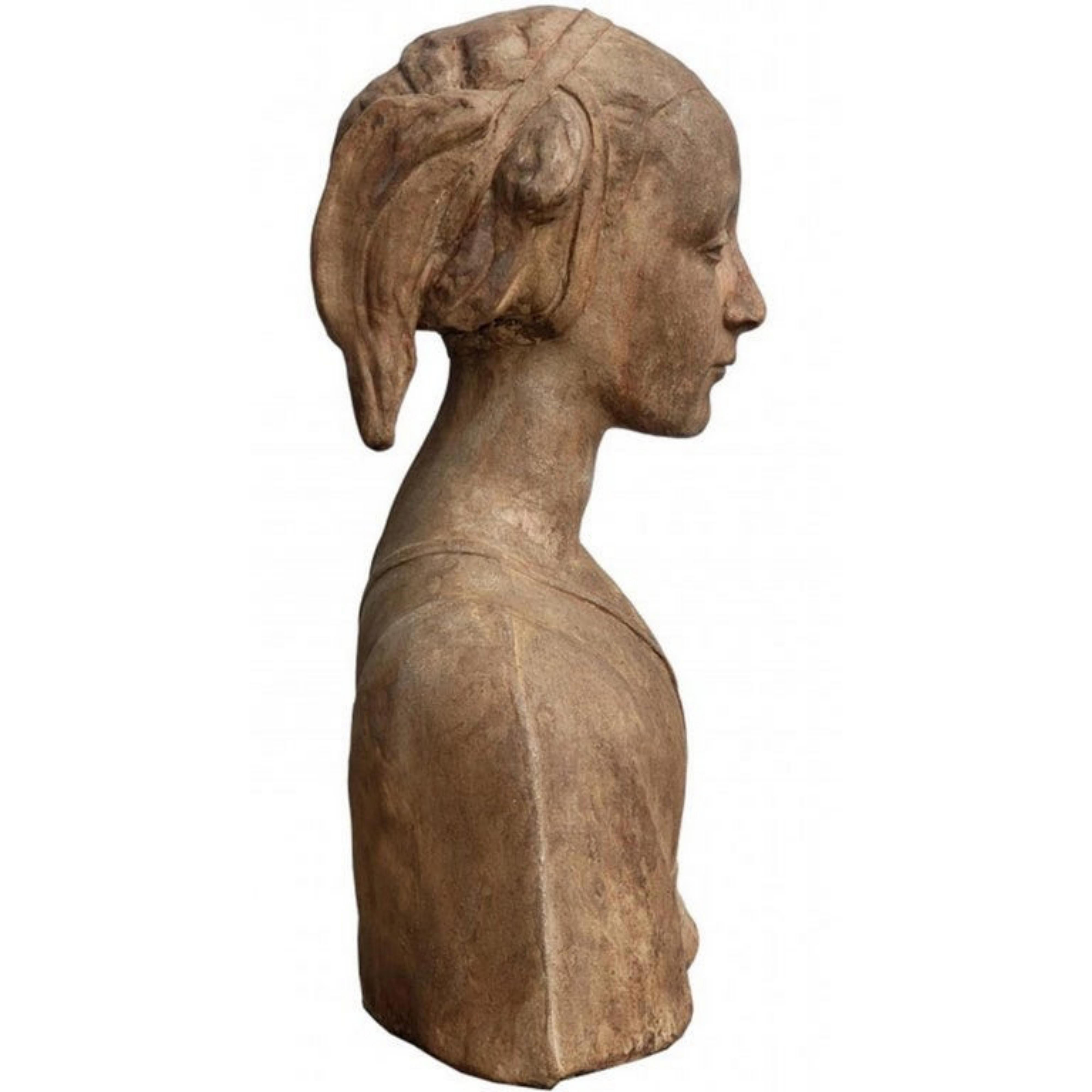 Italian Bust of Santa Costanza, Costantina, Daughter of Constantine Early 20th Century For Sale