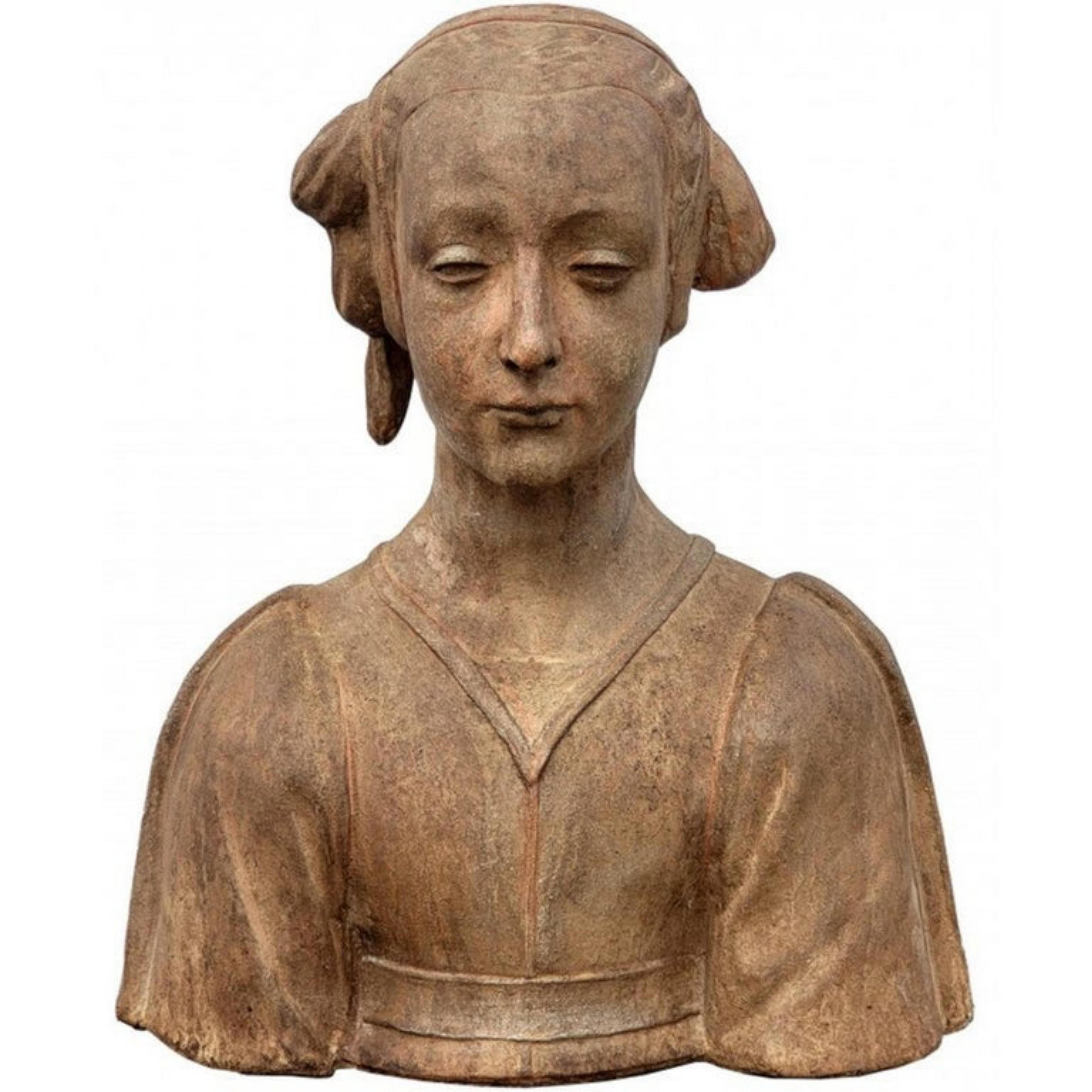 Hand-Crafted Bust of Santa Costanza, Costantina, Daughter of Constantine Early 20th Century For Sale