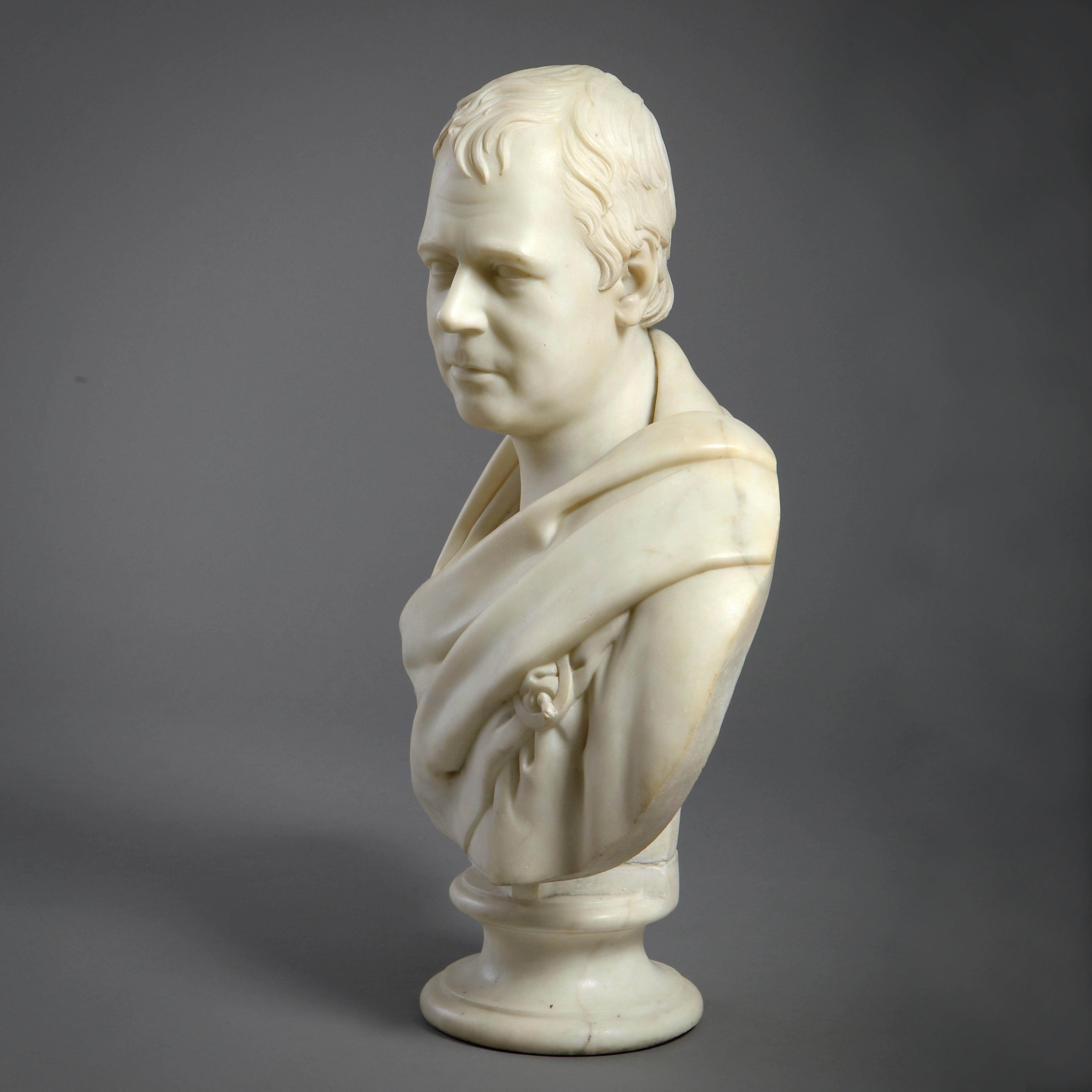 BOTTEGA DI SIR FRANCIS CHANTREY (1781-1841)

BUSTO DI SIR WALTER SCOTT (1771-1832)

Marmo statuario