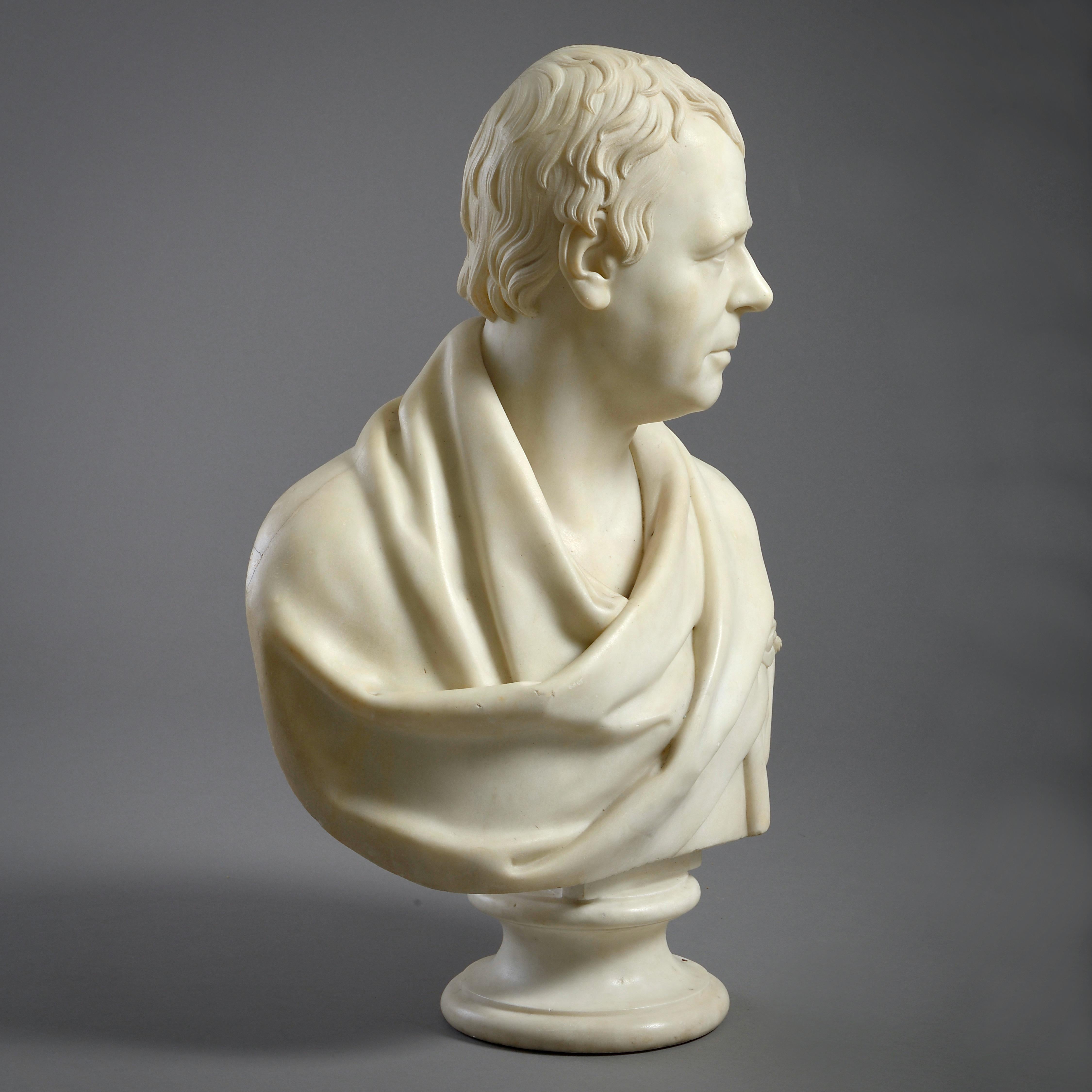 XIX secolo Busto di Sir Walter Scott in vendita