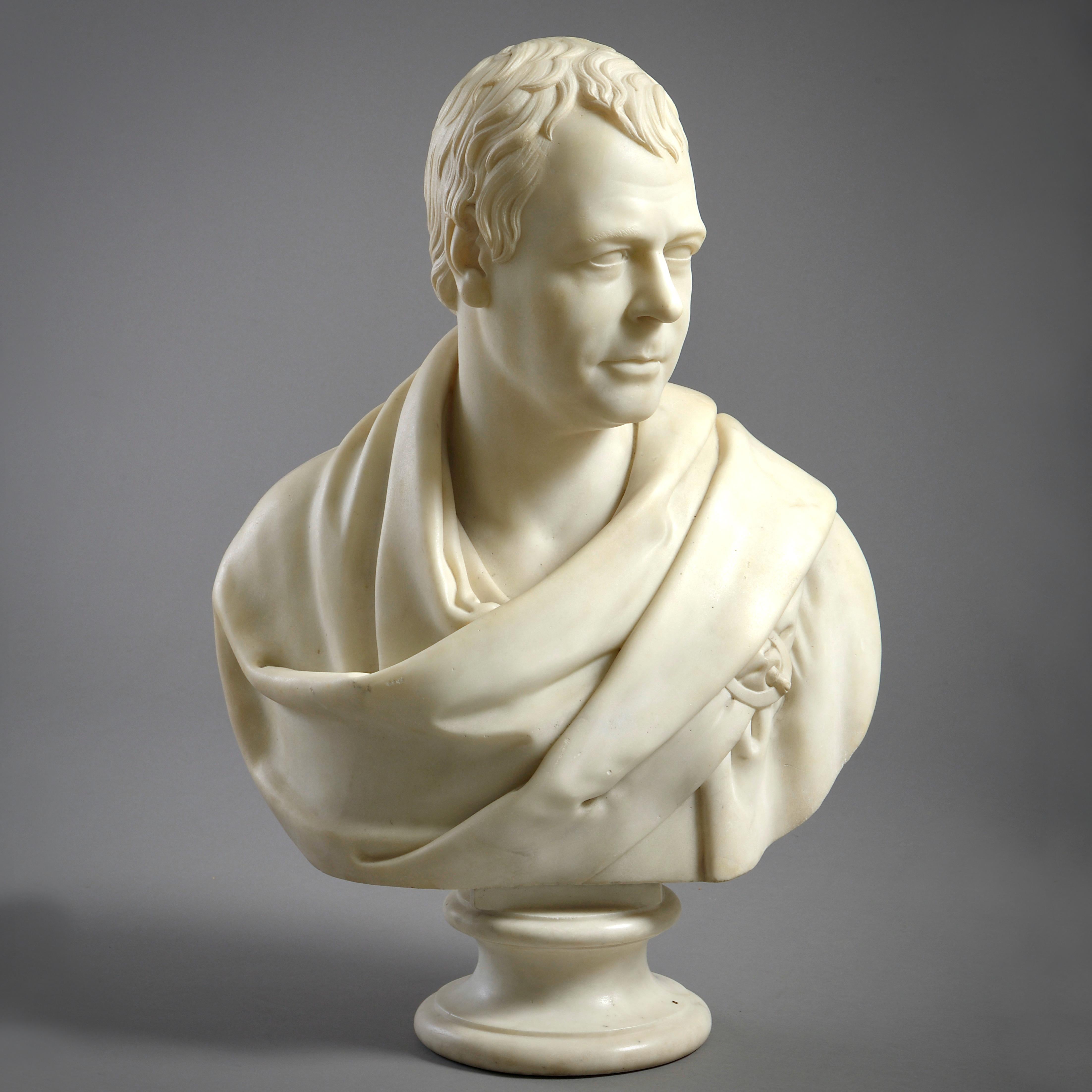 Marmo statuario Busto di Sir Walter Scott in vendita
