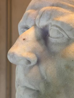 Bust of the emperor Galba, Carrara white marble, 18th century