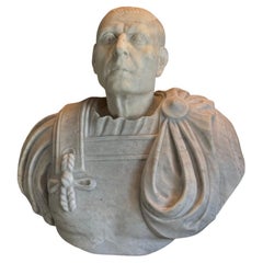Busto del emperador Galba, mármol blanco de Carrara, siglo XVIII