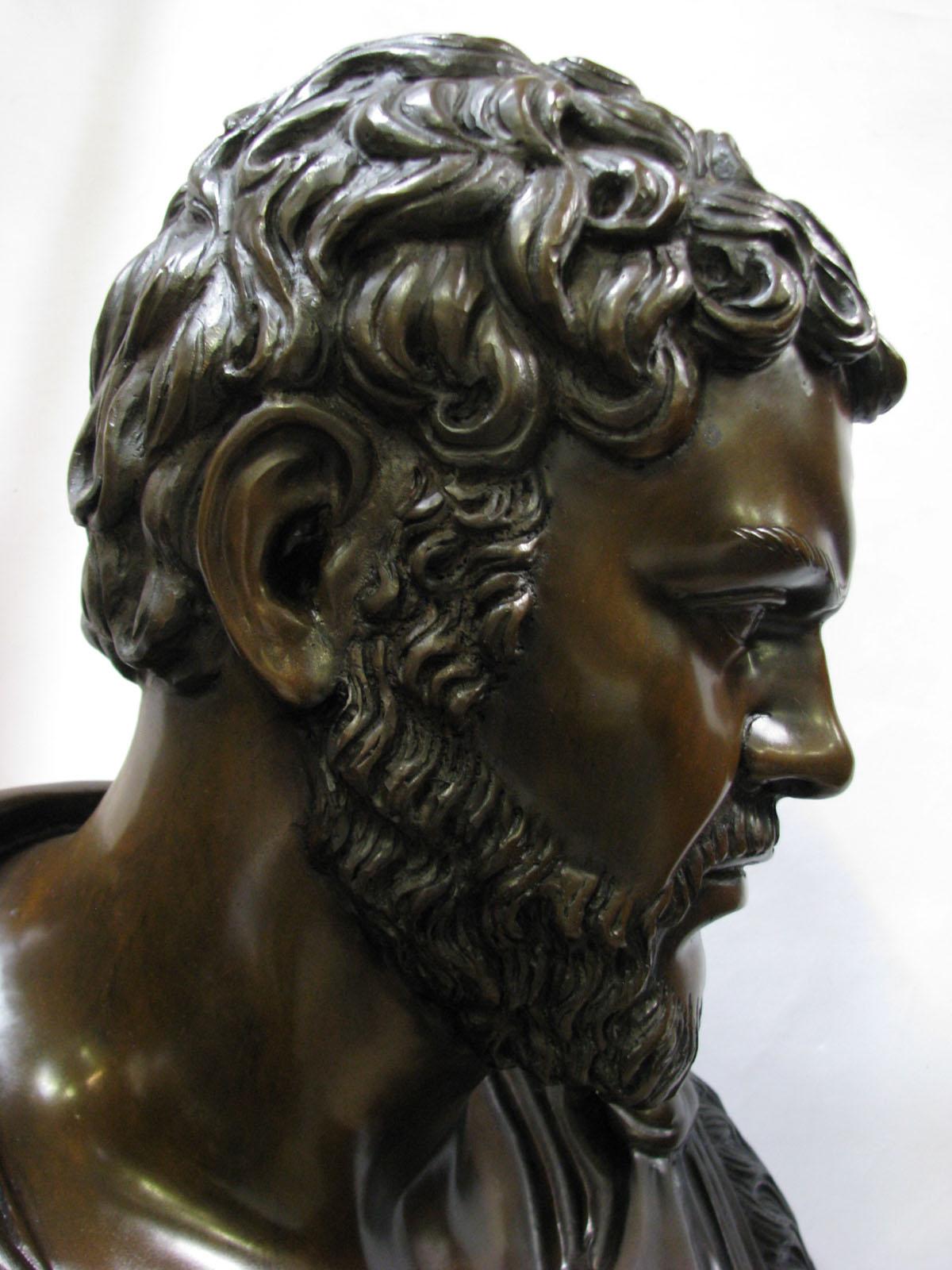 Bust of the Roman Emperor Caracalla, Signed 
