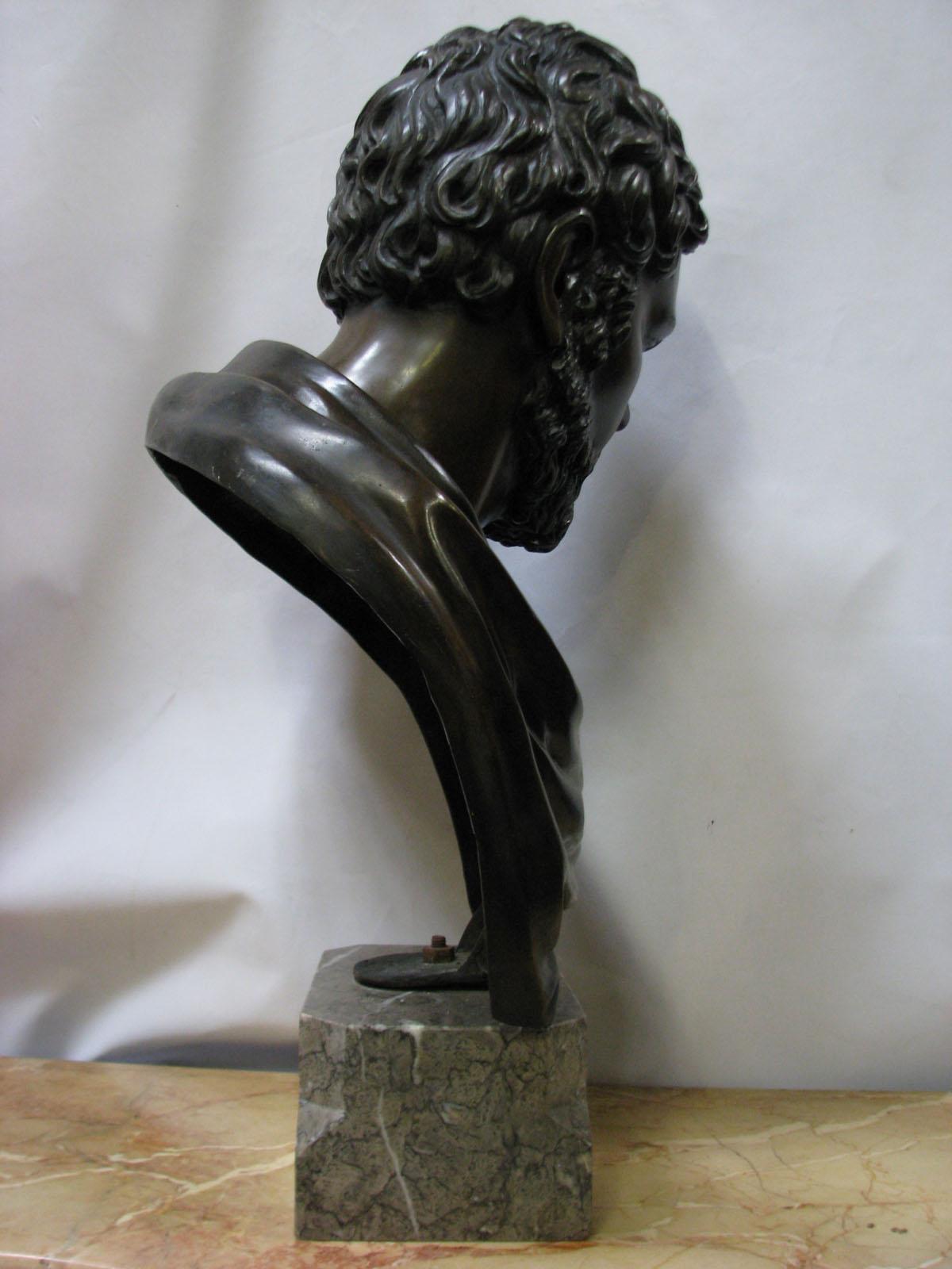 Italian Bust of the Roman Emperor Caracalla, Signed 