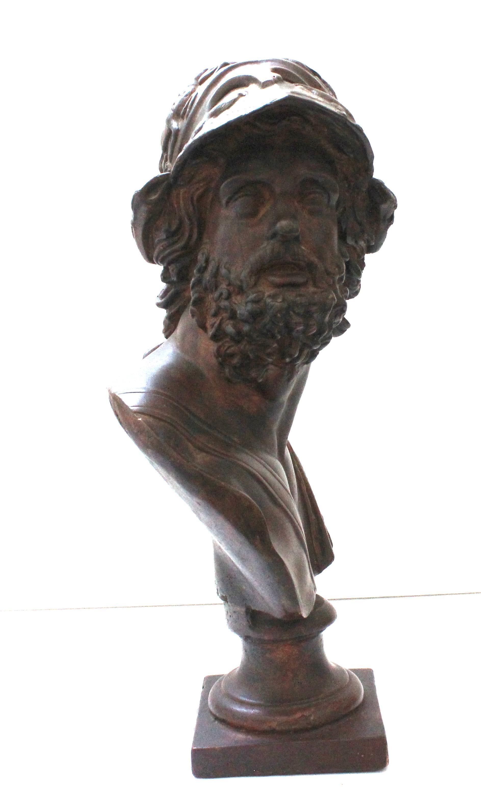 Néoclassique Buste du roi spartiate Menelaus en vente