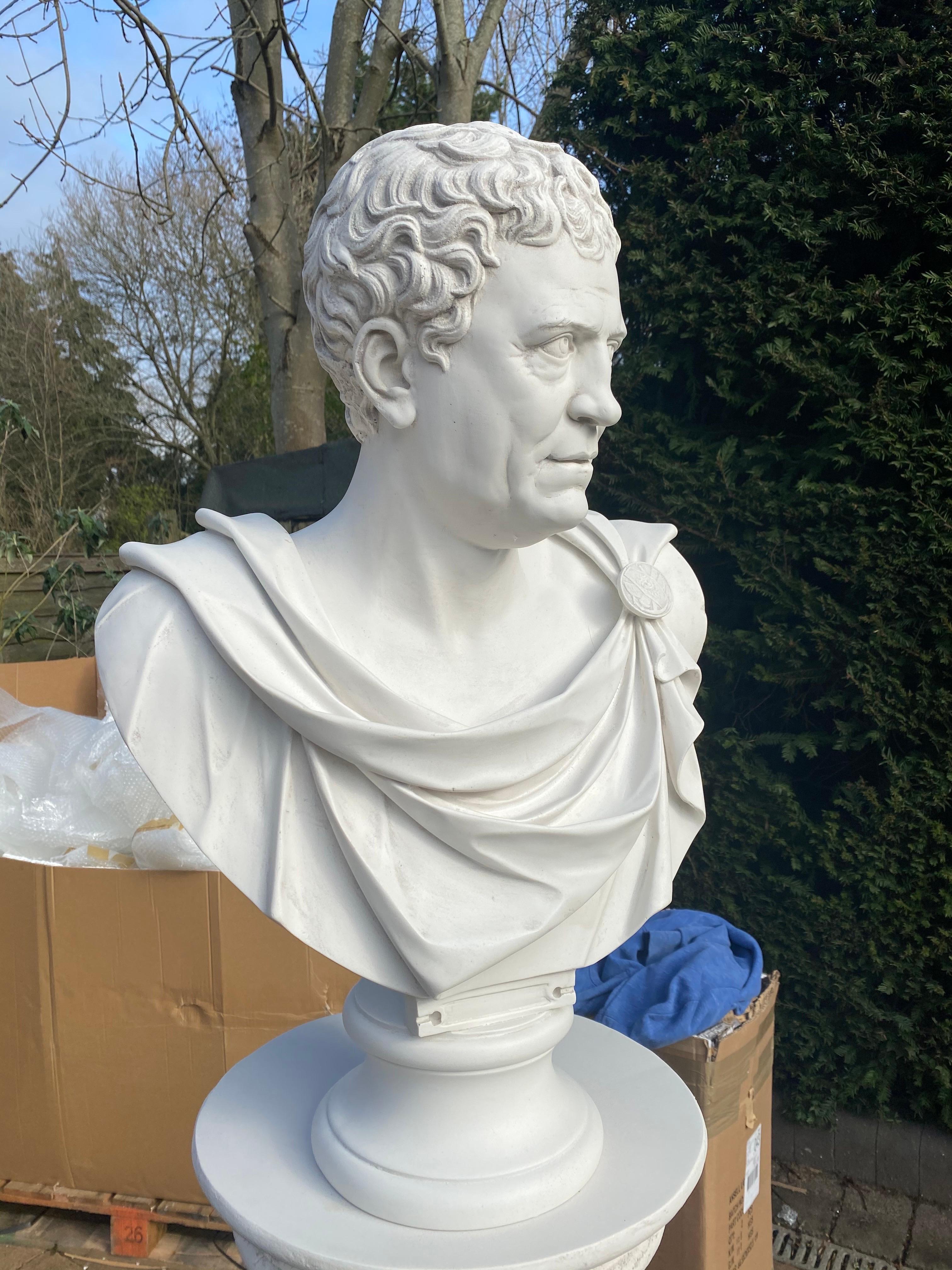 Europeo Busto di Tiberio come senatore romano - Scultura classica del XX secolo in vendita