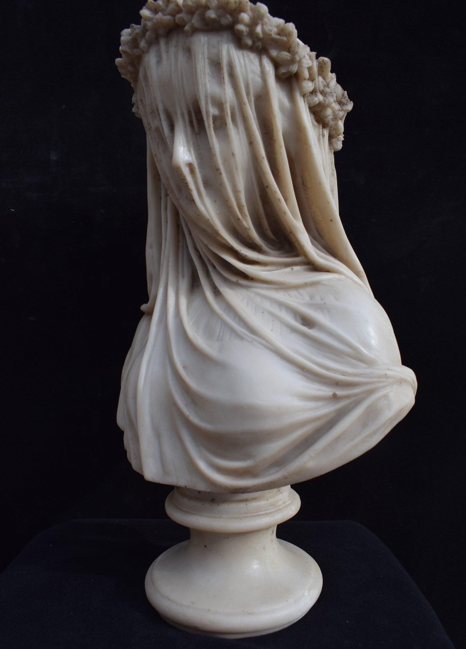 Marmo Busto di donna velata in vendita