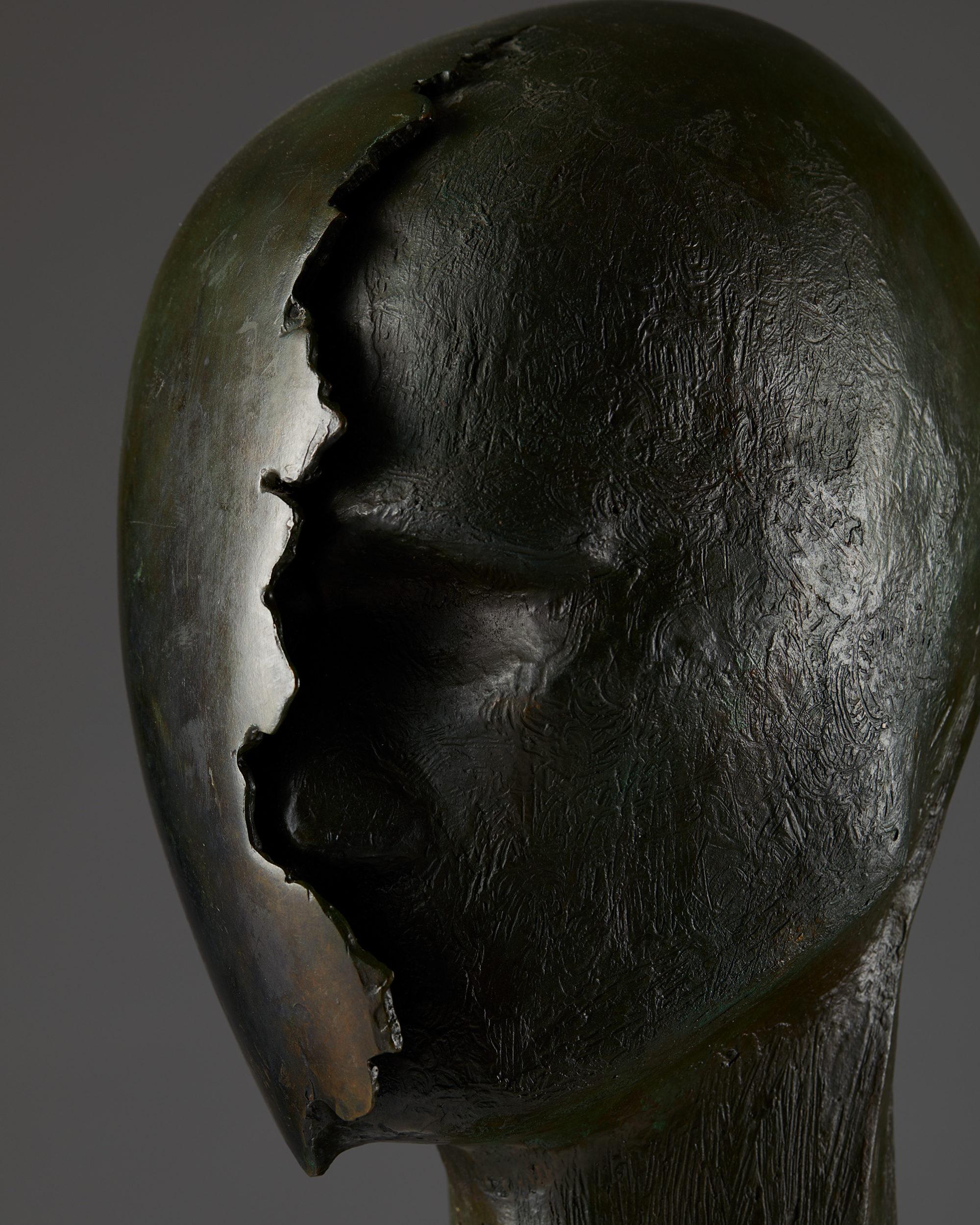 Bust Sculpture Designed by Steffen Lüttge, Denmark, 1960s In Good Condition In Stockholm, SE