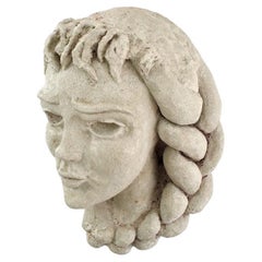 Vintage Bust sculpture in stone, XXth c.