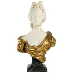 Bust Sculpture of an Actress Signed Afortunato Gory