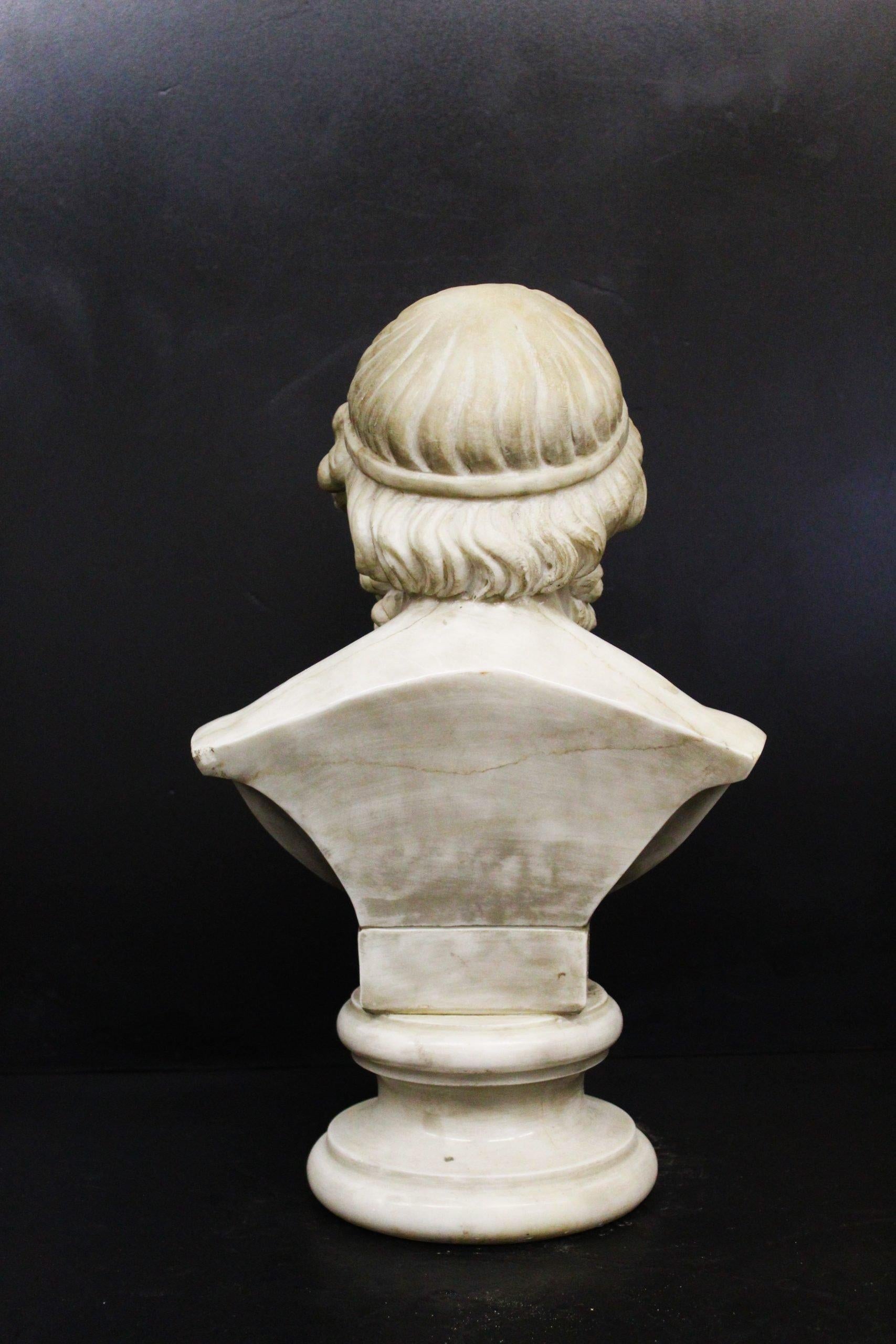 Bust Sculpture Omero In Good Condition For Sale In Rome, IT