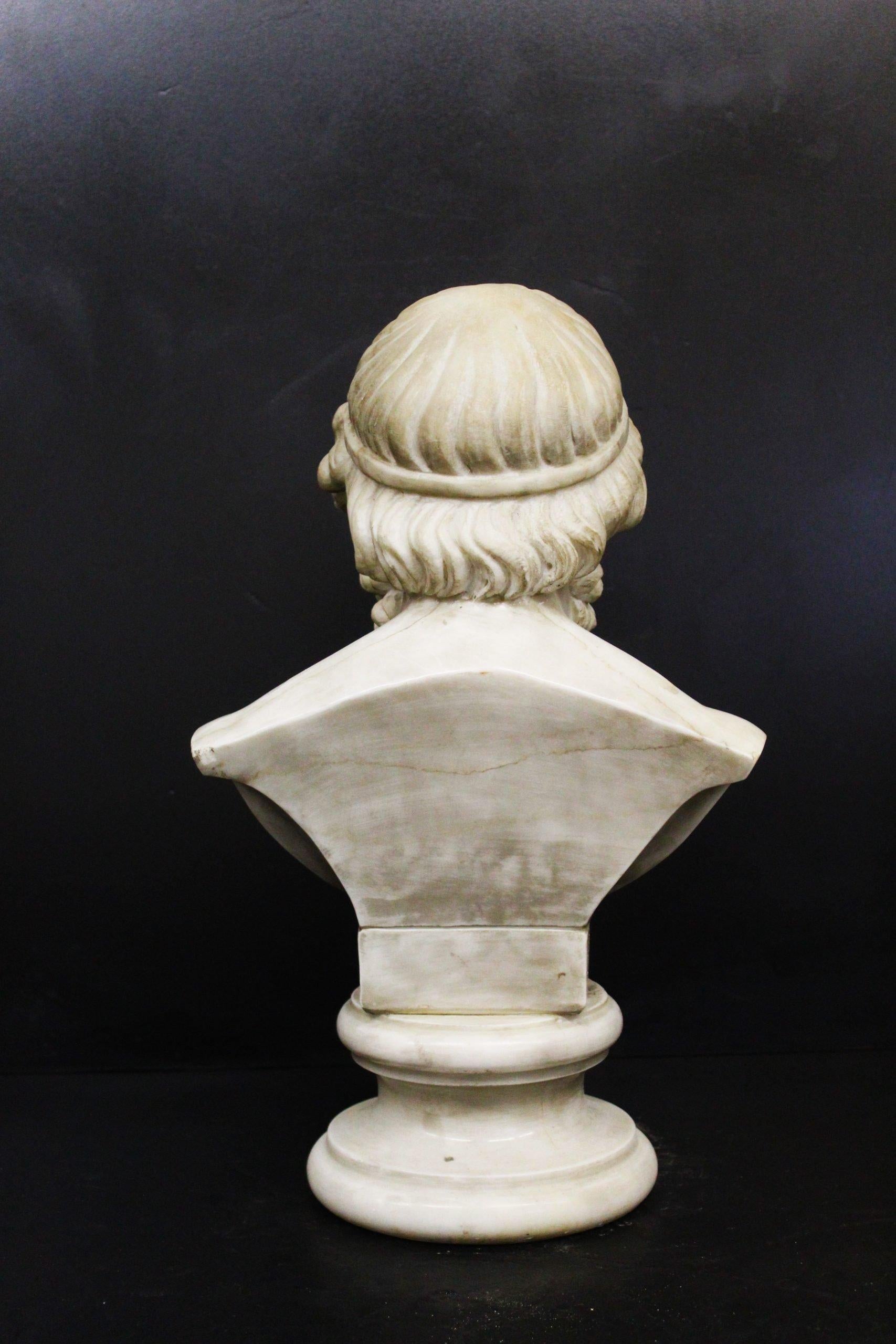 Scultura del busto di Omero In condizioni buone in vendita a Rome, IT