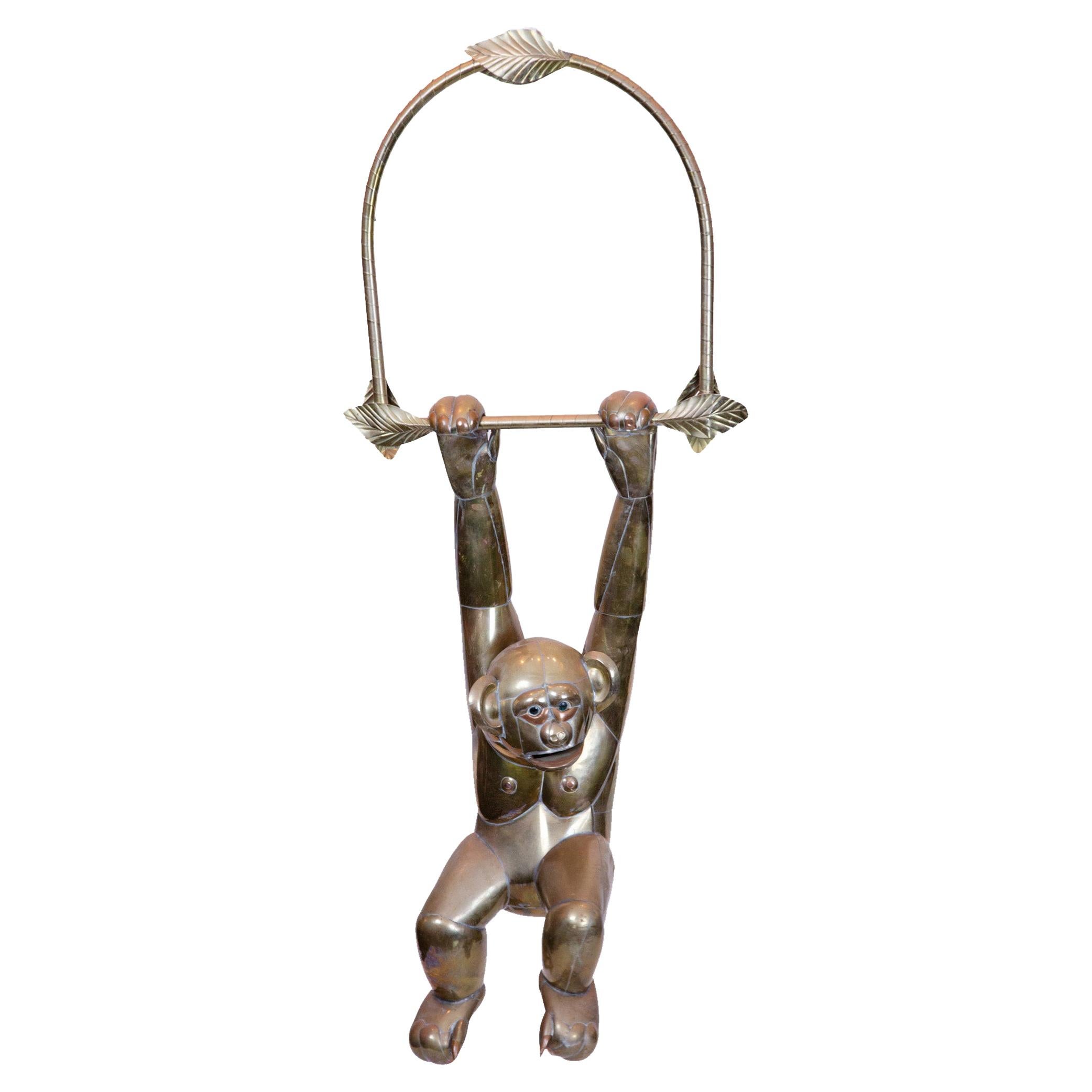 Bustamante Hanging Brass Monkey