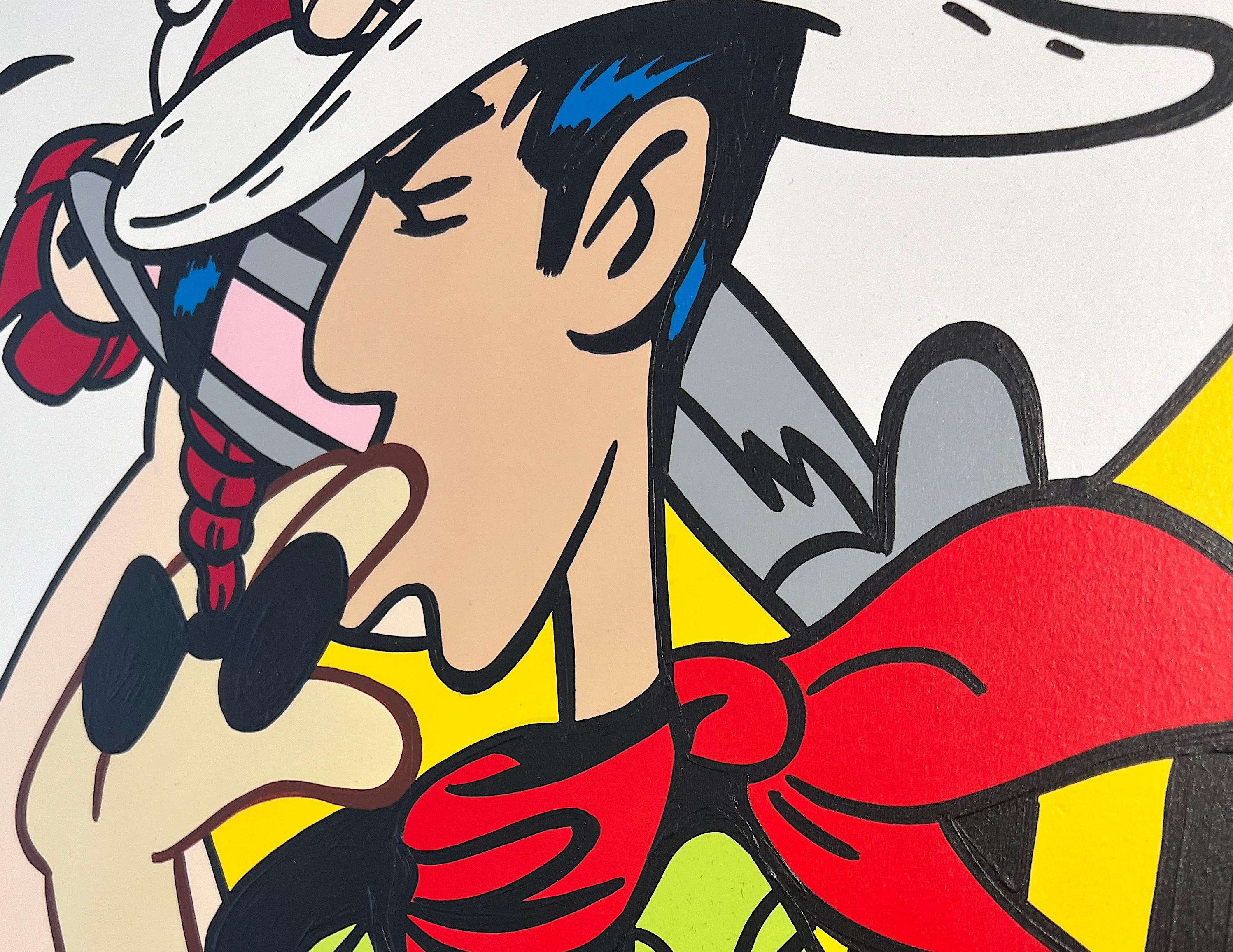 Street artPop art figurata in interni dipinti a mano in acrilico su pannello contemporaneo - Painting Pop Art di Bustart