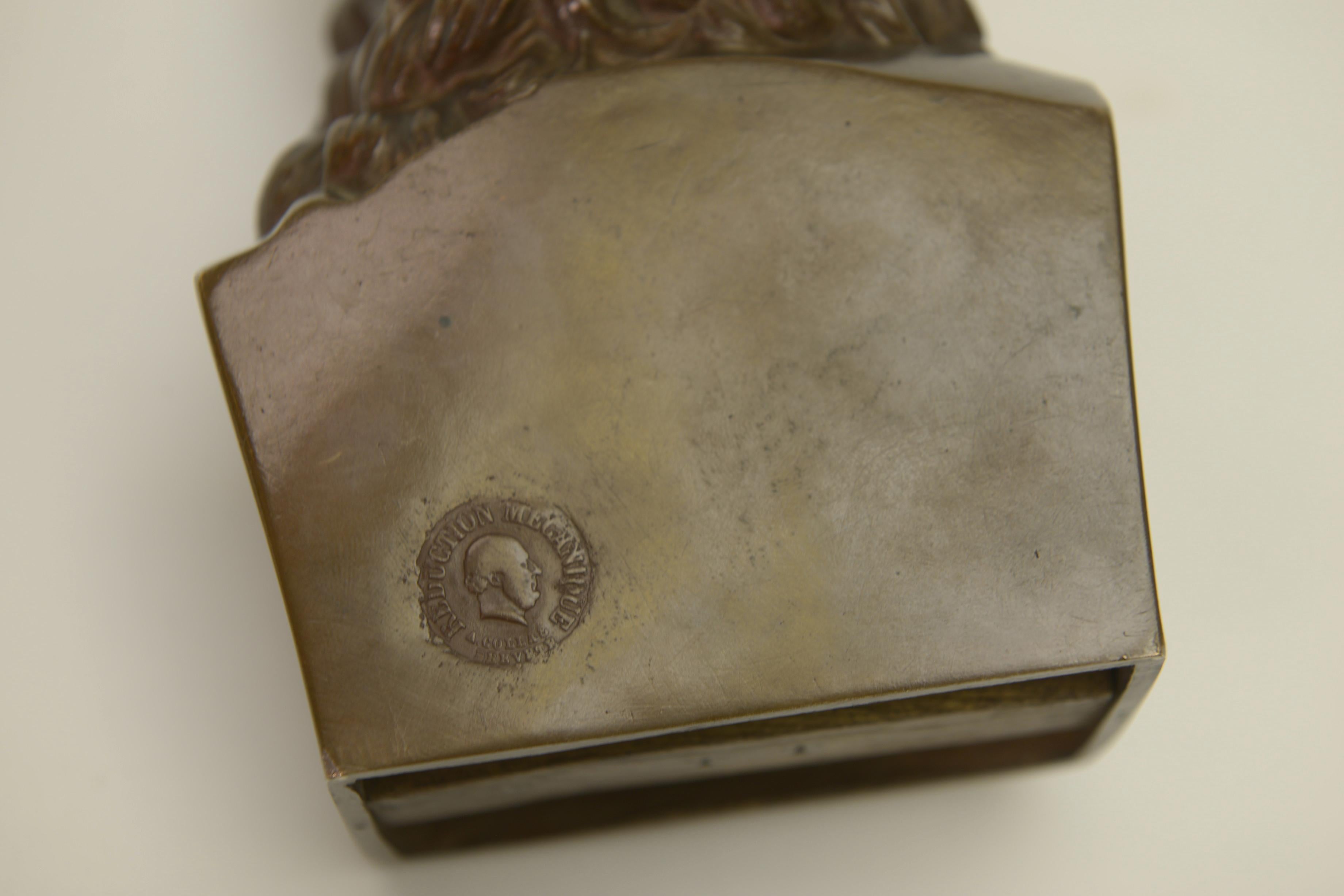 20ième siècle Buste en bronze du Cardinal de Richelieu Fondeur F.BARBEDIENNE - Début XXème en vente