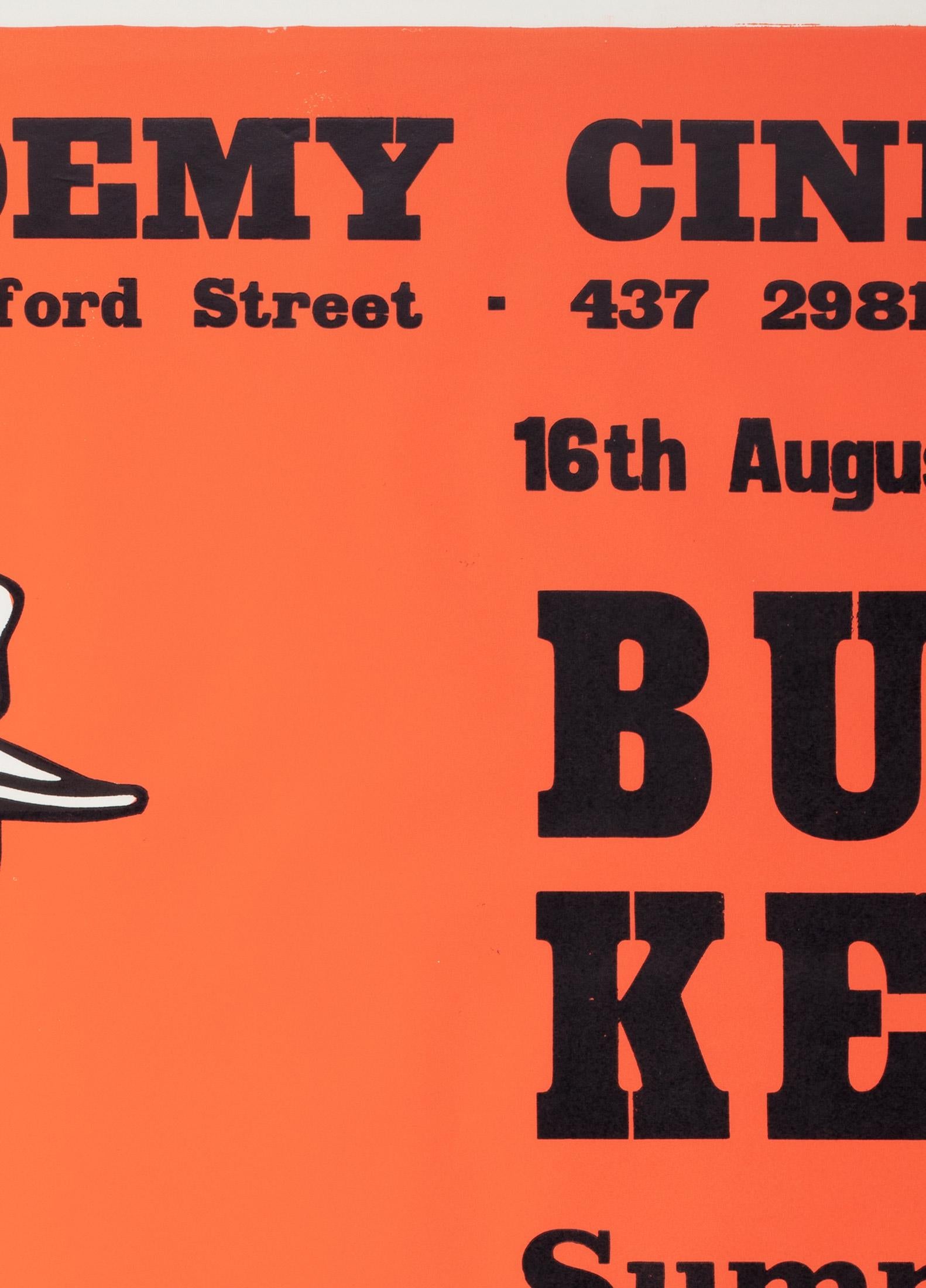 British Buster Keaton Summer Season 1970s London UK Quad Film Movie Poster, Strausfeld For Sale