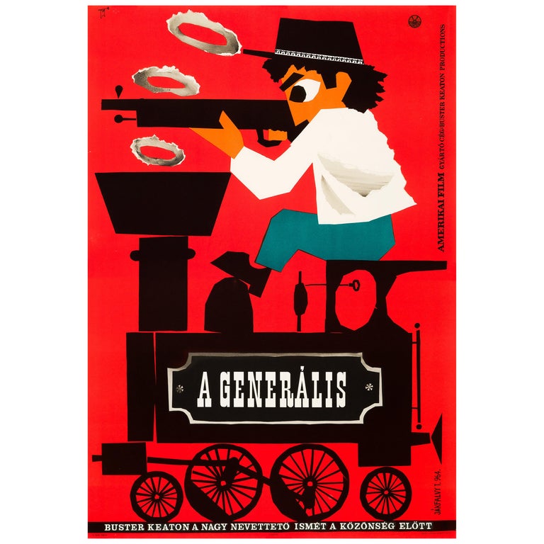 Buster Keaton S The General Original Vintage Movie Poster Hungarian 1964 For Sale At 1stdibs