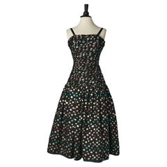 Bustier Cocktailkleid mit Polka-Dots aus Lurex Victor COSTA für Neiman Marcus