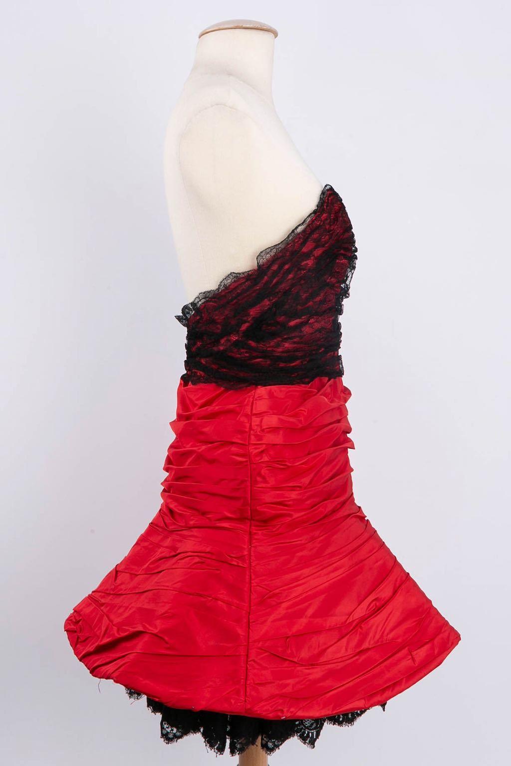 Abito bustier in taffetà e pizzo In condizioni buone in vendita a SAINT-OUEN-SUR-SEINE, FR