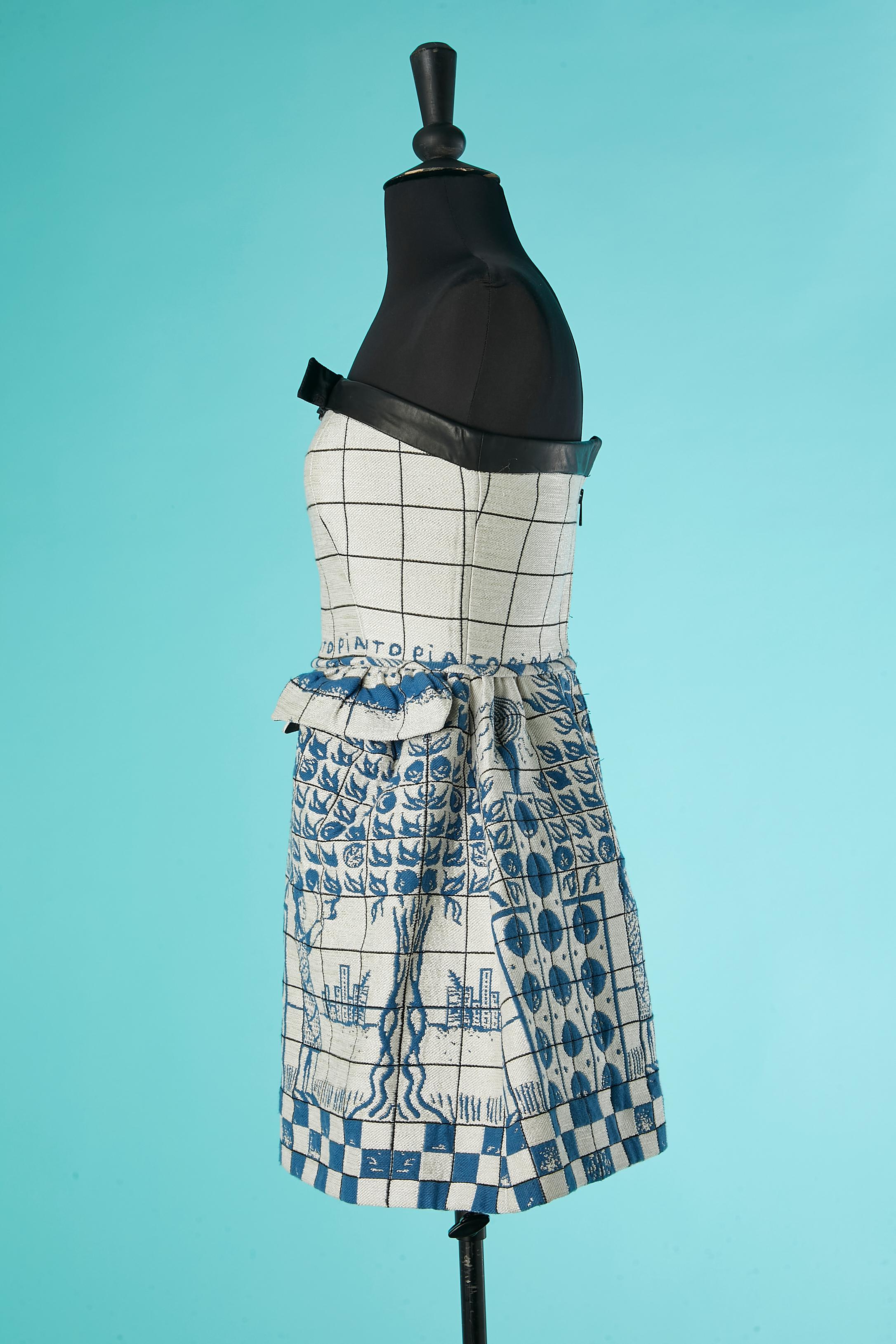 Women's Bustier dress with jacquard pattern Jean-Charles de Castelbajac For Sale